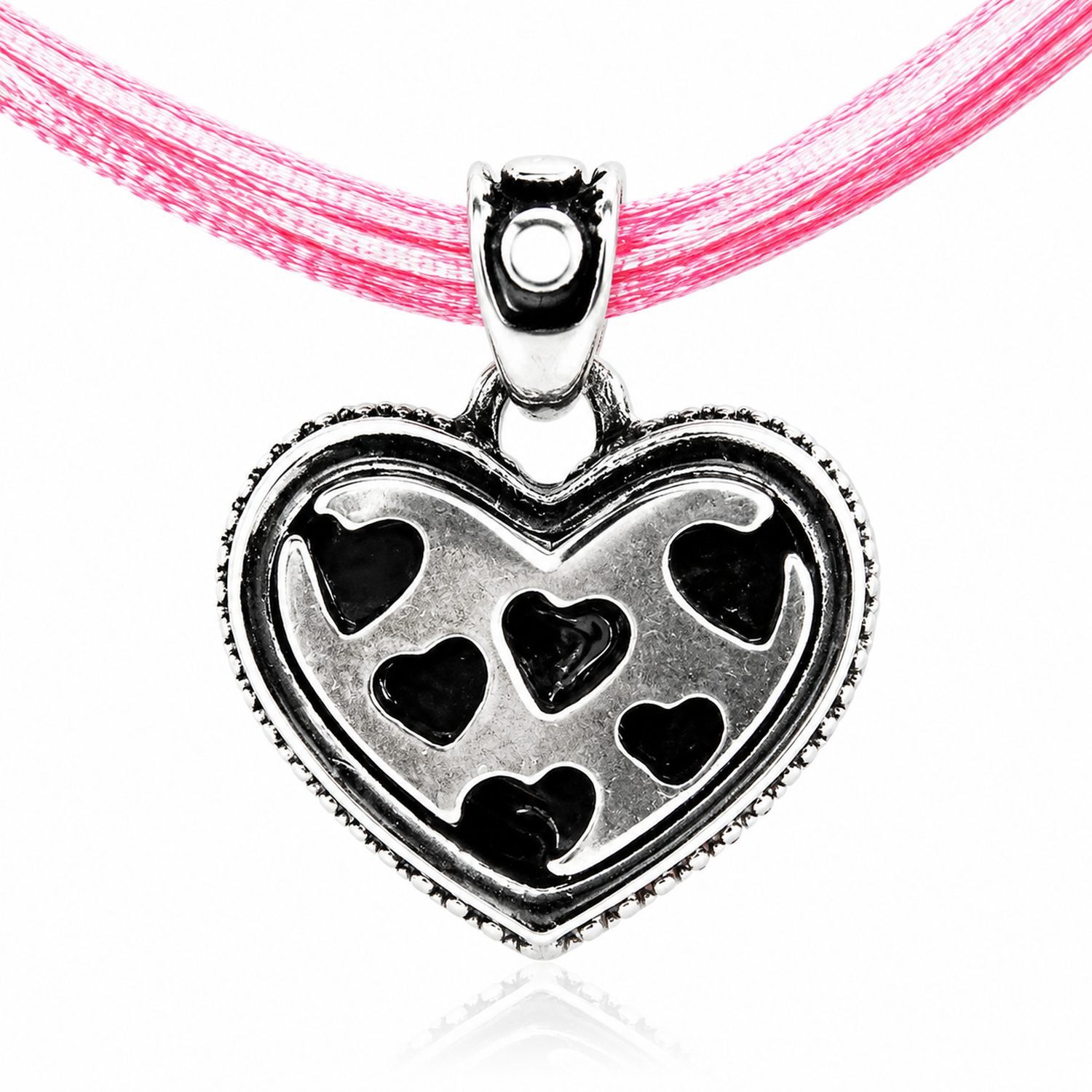 LUISIA® Herzkette LUISIA® Kinder Halskette "Herz" kariert mit Kristallen von Swarovski® – Bild 3 von 5