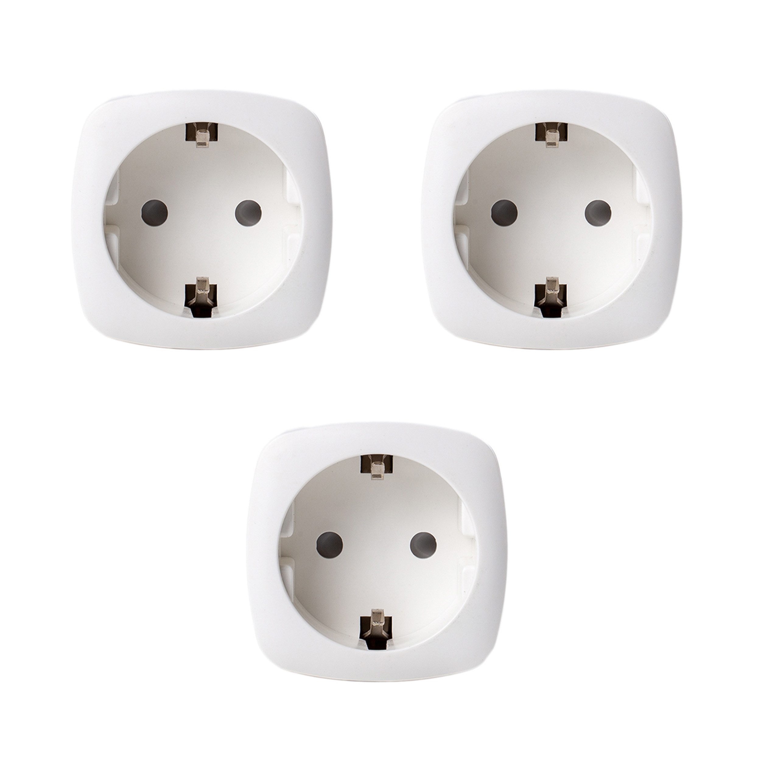 Hyrican WLAN-Steckdose Smart WIFI Steckdose, 16A, Alexa/ Google kompatibel, max. 3680 W, 3-St., Fernzugriff