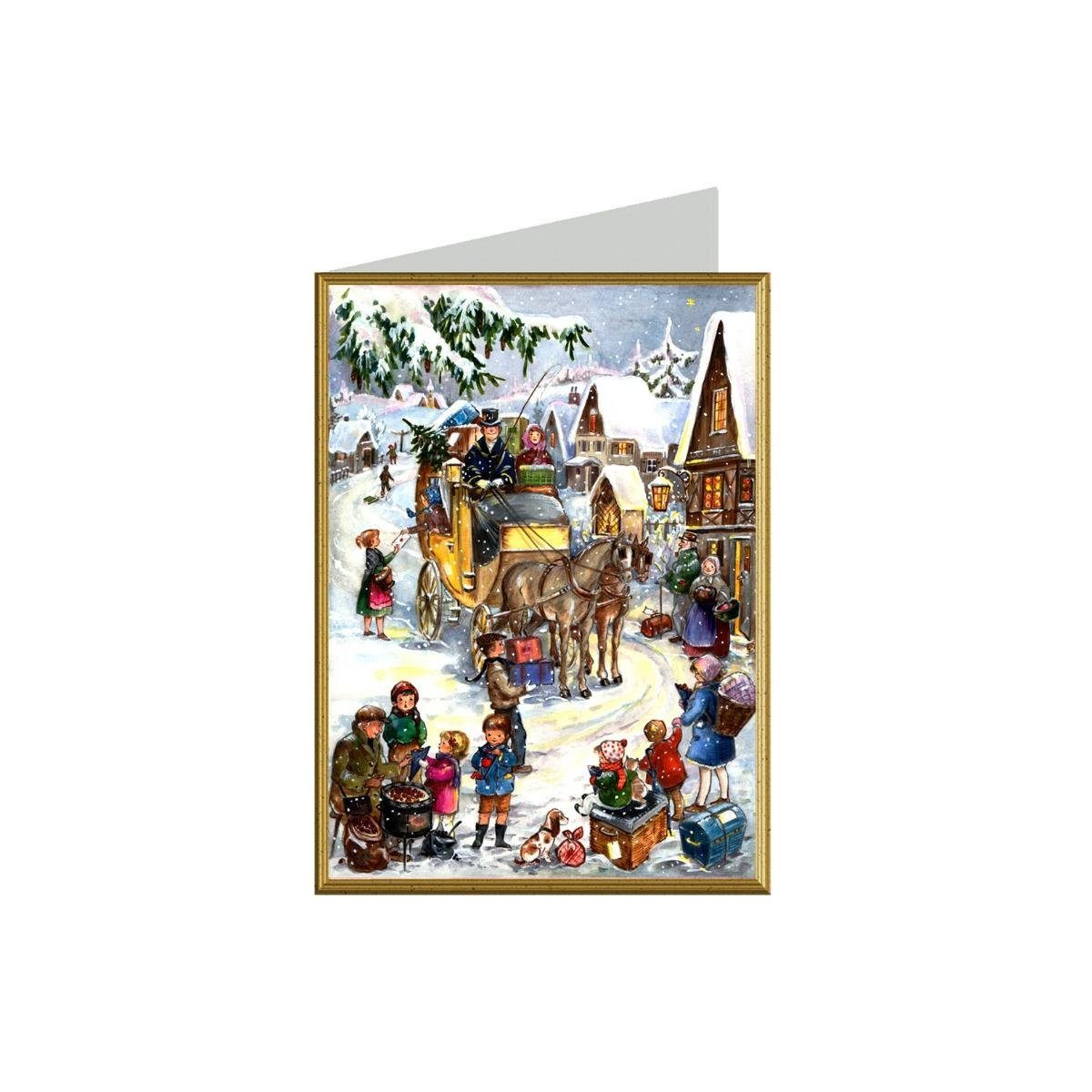 99002 - Grußkarte Weihnachtskarte Richard - Sellmer Verlag Weihnachtskutsche