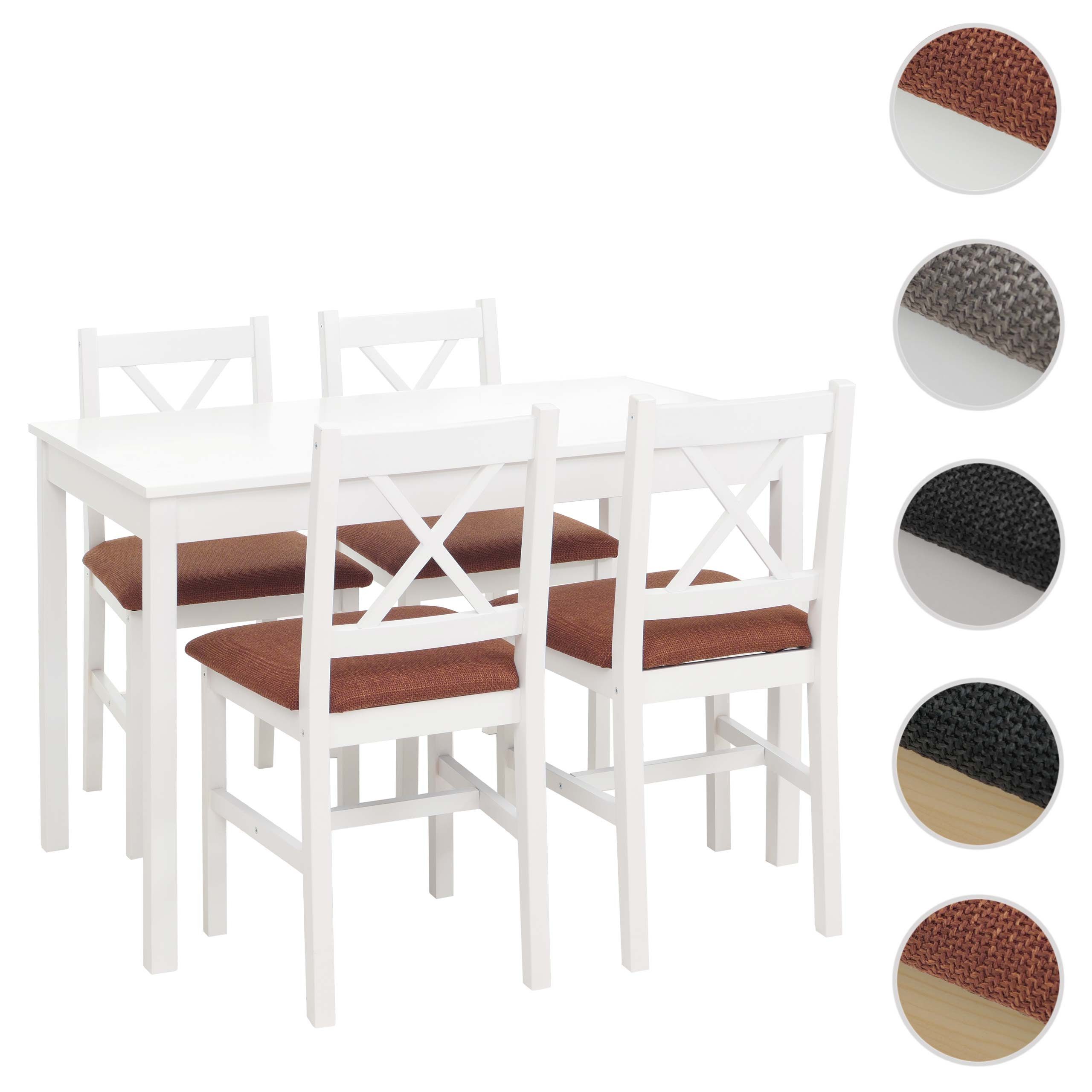 MCW Sitzgruppe MCW-F77-SMP, (5-tlg), Stabiler Tisch mit pflegeleichter Oberfläche