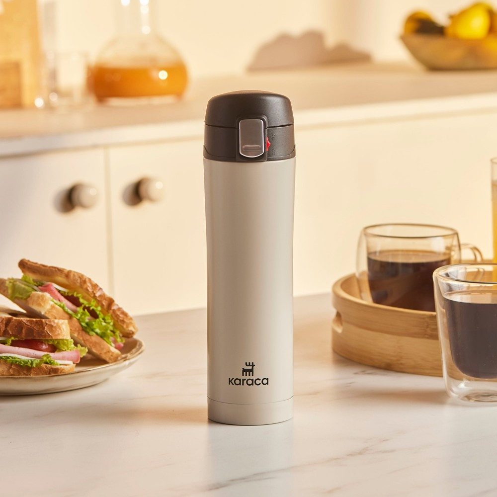 Karaca Thermotasse Karaca Pluton, Thermosflasche, 450ML, Creme