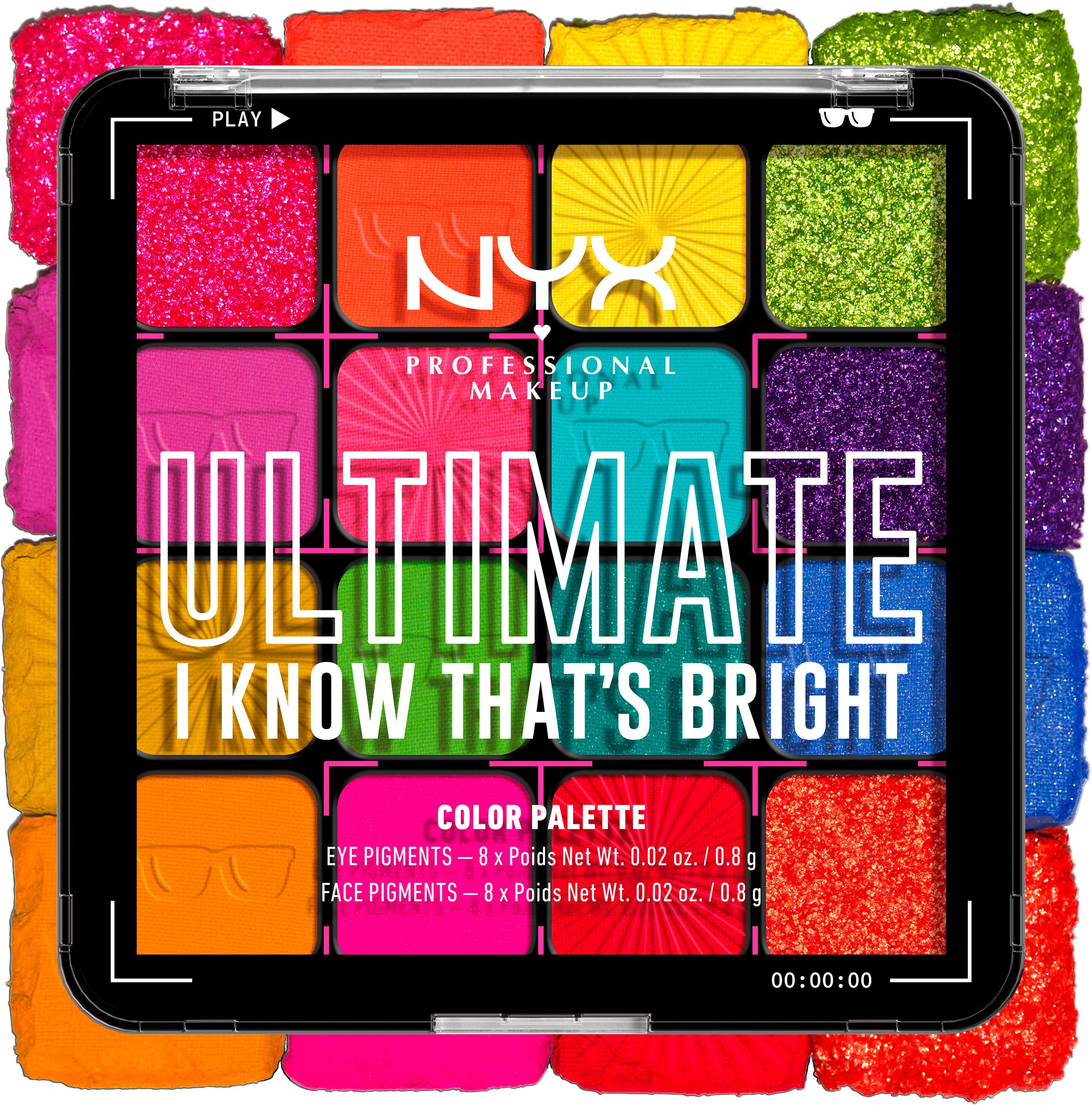 NYX PROFESSIONAL MAKEUP Lidschatten-Palette ULTIMATE SHADOW PALETTE, mit hochpigmentierter Farbe