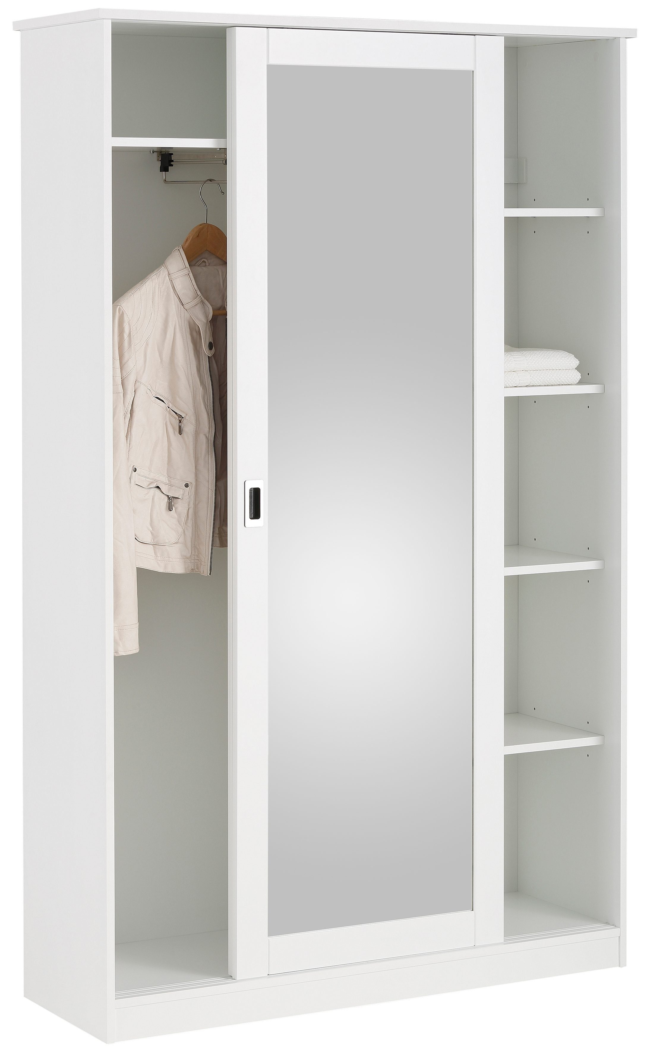 Home affaire Garderobenschrank Nekso mit Spiegel, Breite 114 cm, aus MDF oder Massivholz, FSC®