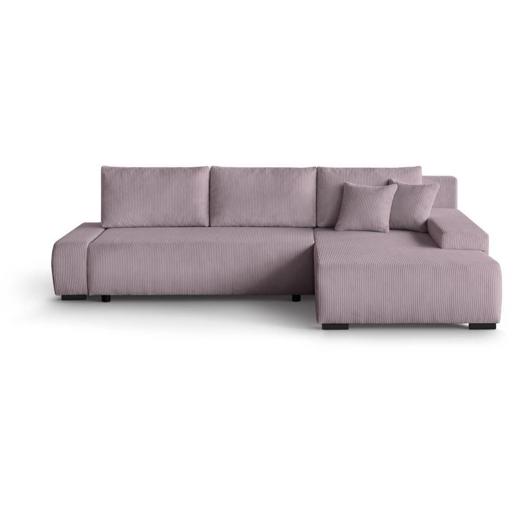 Beautysofa Ecksofa DRACO L in Strebenstoff, günstig online kaufen