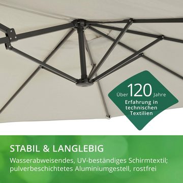 Leco Sonnenschirm Oval-Schirm "DAS ORIGINAL" 4,6x2,7 m, LxB: 460x270 cm, Aluminium-/Stahlrohrgestell