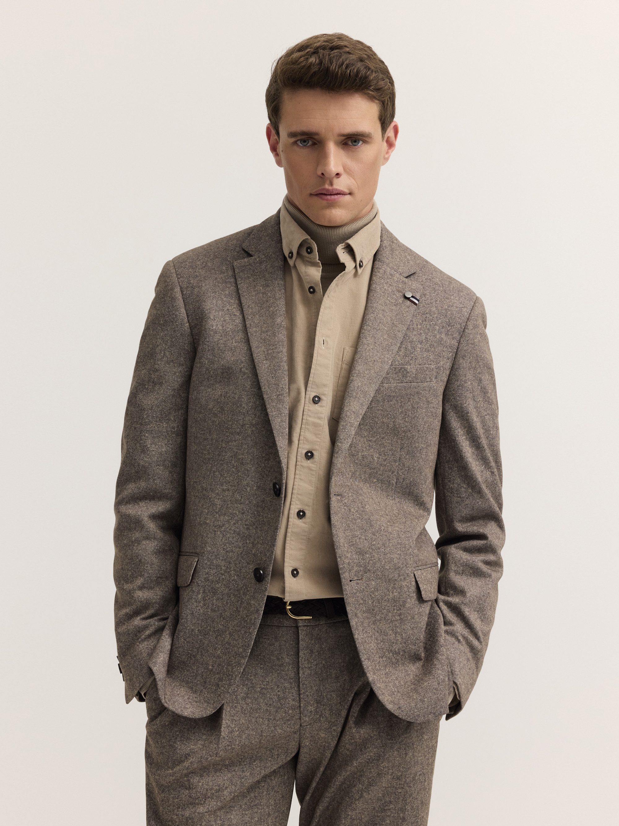 bugatti Anzugsakko Regular Fit Regular Fit Reverskragen Baumwollmix