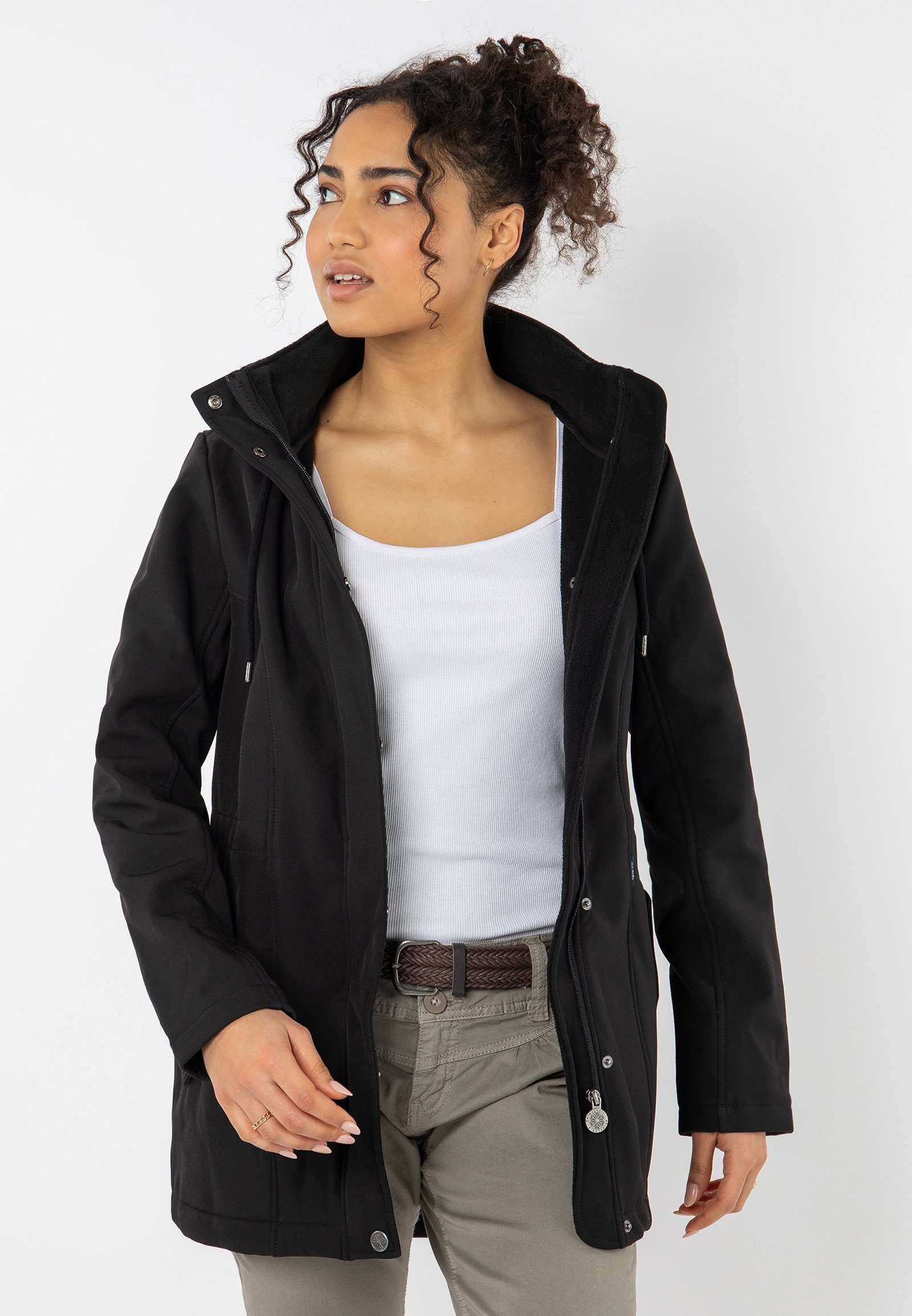 Softshelljacke Softshelljacke Eight2Nine Lange Microfleece black