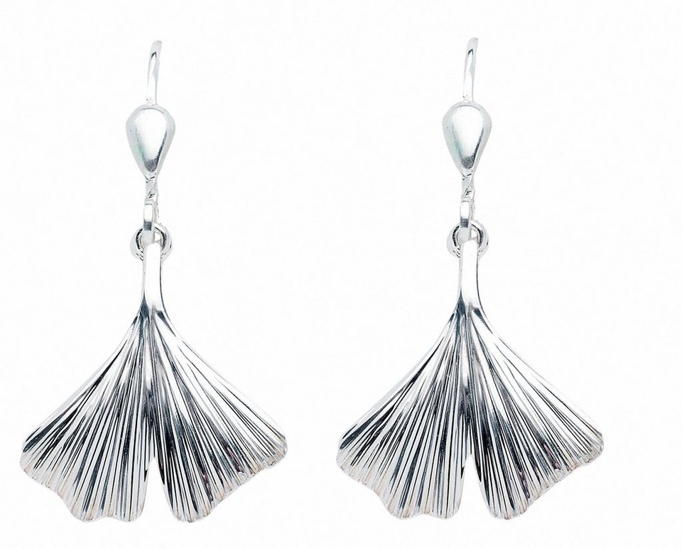 Adelia´s Paar Ohrhänger Damen Silberschmuck, 925 Sterling Silber  Silberschmuck für Damen, Maße - Breite 13,3 mm - Höhe 14,2 mm