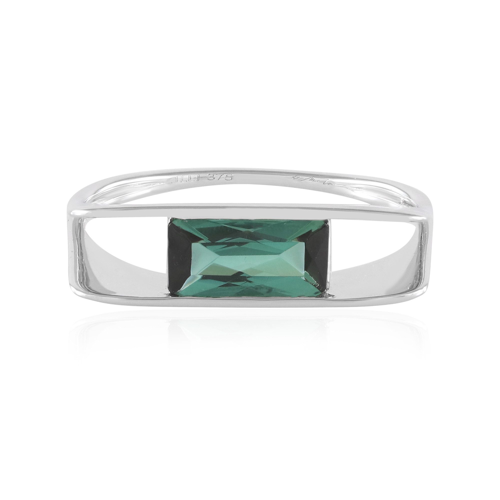 Cavill Solitärring Grüner Benedito Turmalin 0,98 ct, Weißgold 375, Oktagonring Damen (1-tlg)