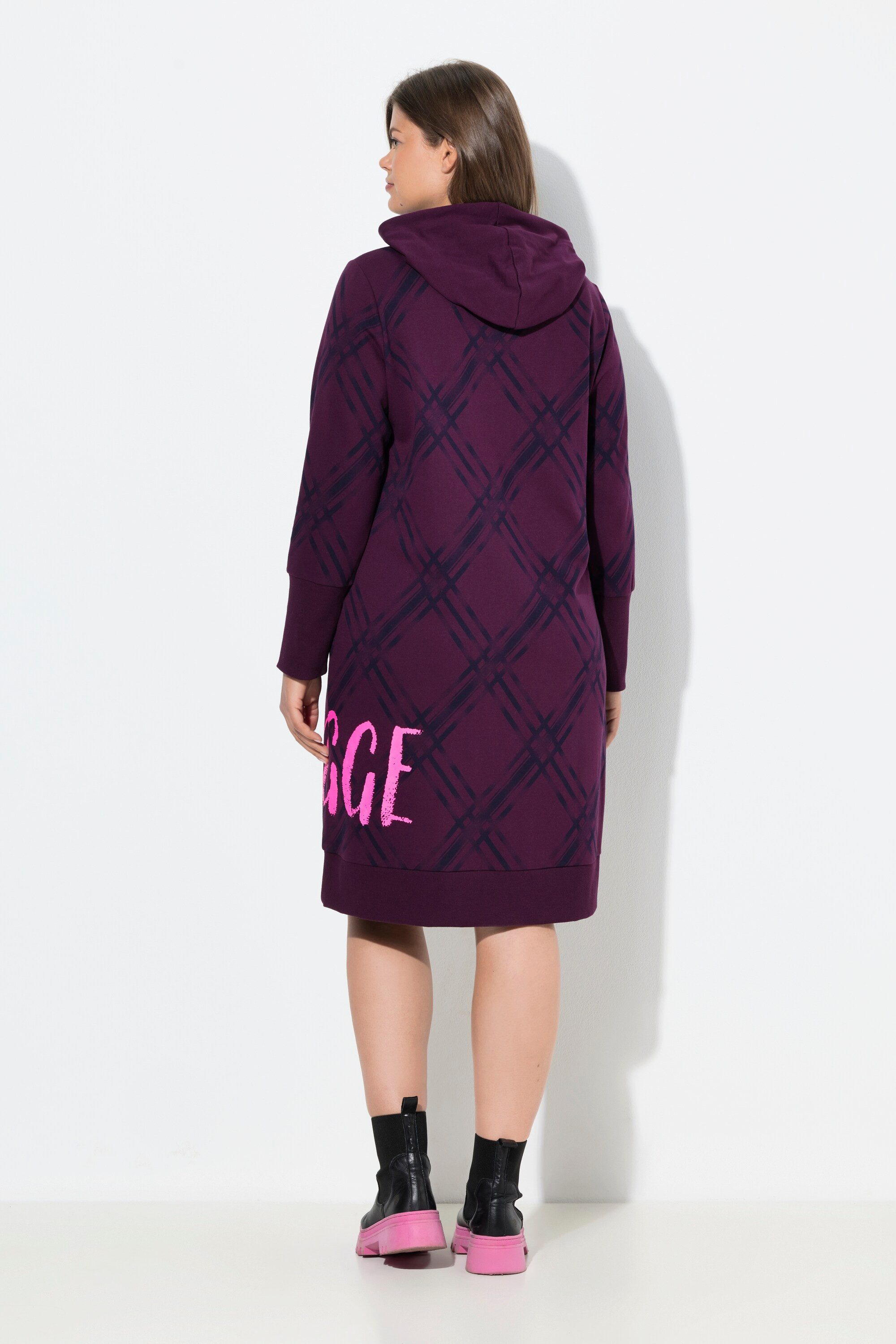 Laurasøn Jerseykleid Sweatkleid Kapuze Langarm