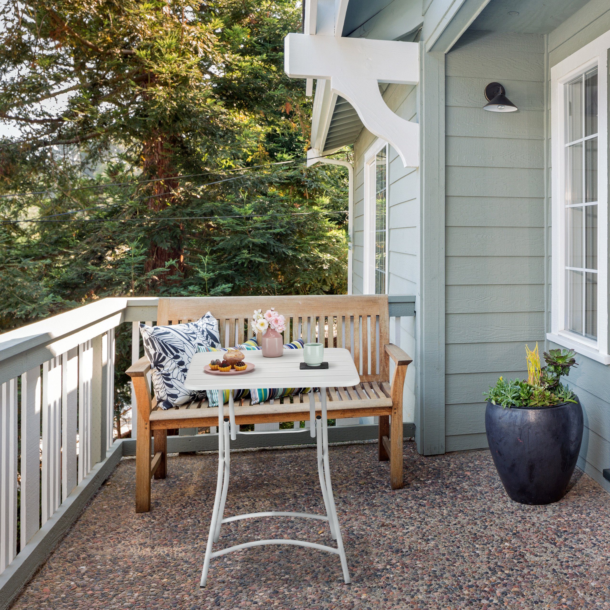 relaxdays Gartentisch Metall Balkontisch klappbar günstig online kaufen