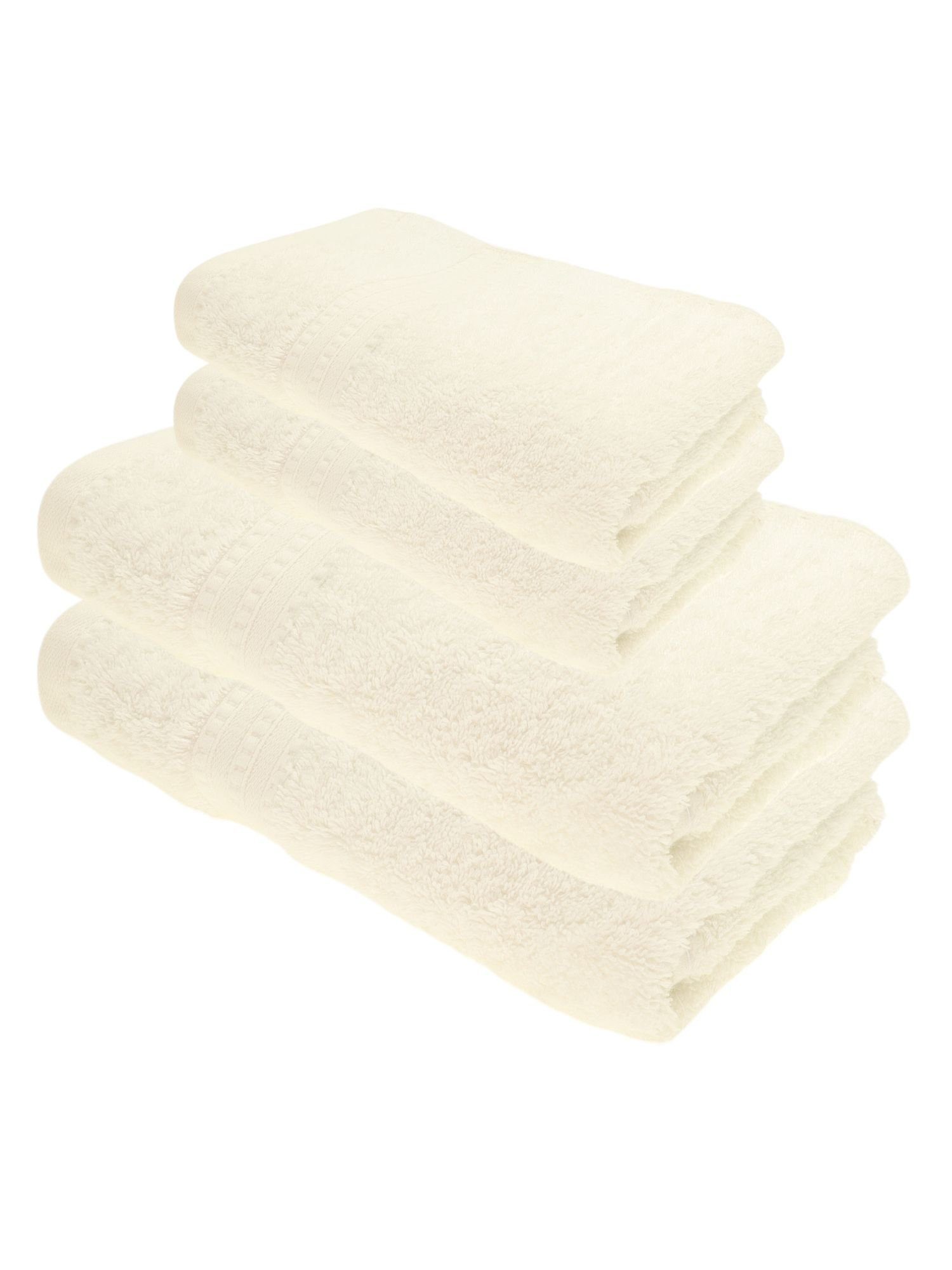 Julie Julsen Handtücher 4-Handtücher-Weiss, Bio-Baumwolle (4-St) günstig online kaufen