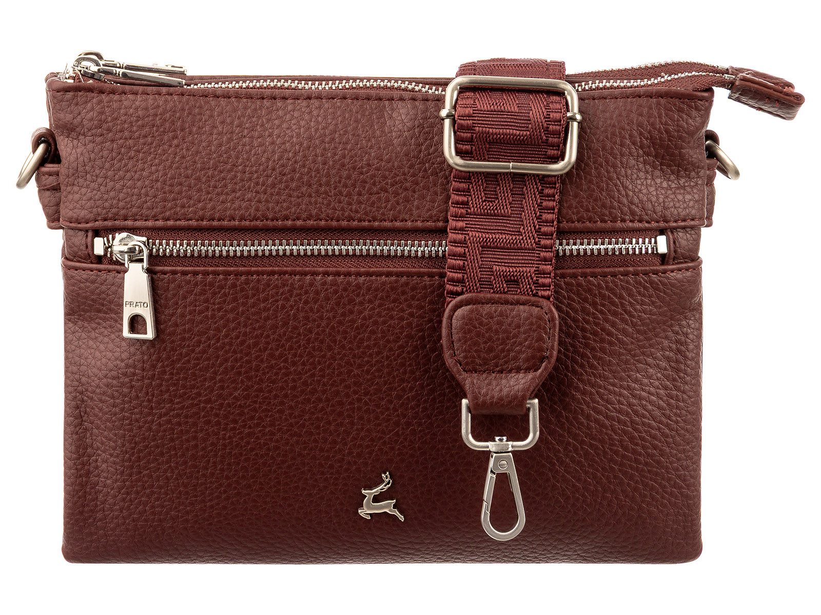 Prato Handtasche S017-G genarptes PU Umhängetasche Handtasche (1-tlg)