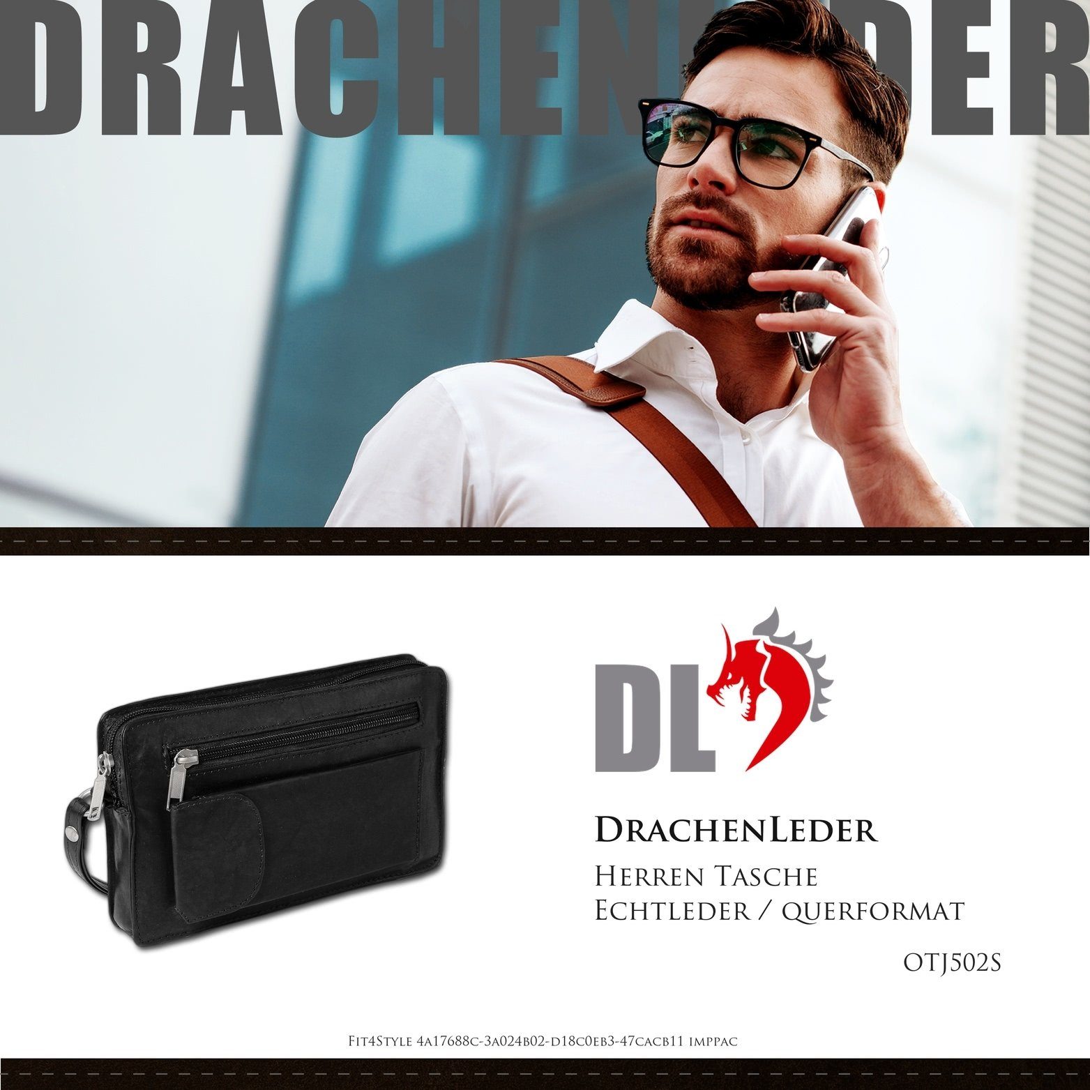DrachenLeder Handgelenktasche OTJ502X DrachenLeder Echtleder Geldbörse günstig online kaufen