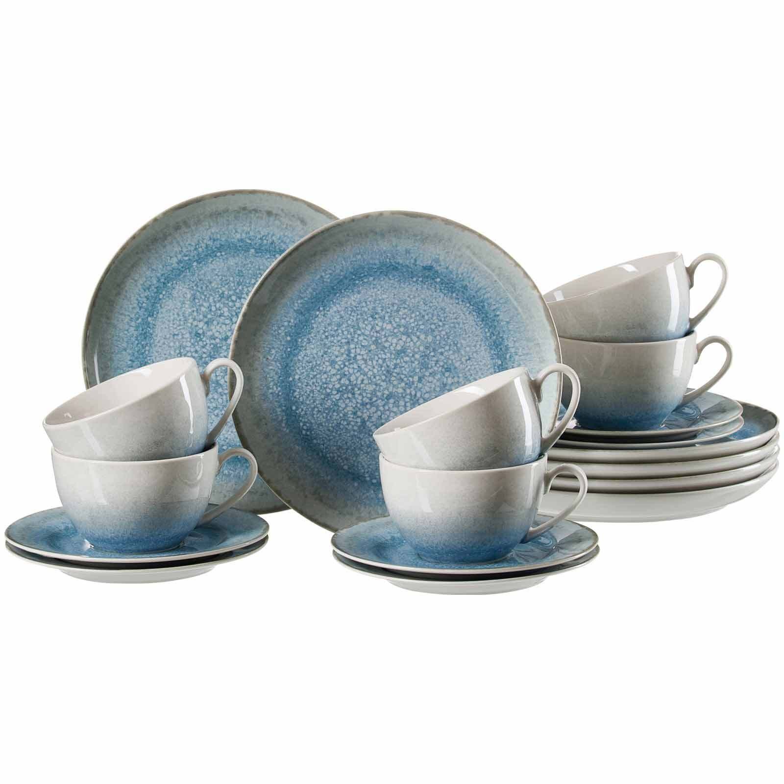 Ritzenhoff & Breker Kaffeeservice Oslo Kaffeeservice 18er Set (18-tlg), 6 Personen, Steinzeug