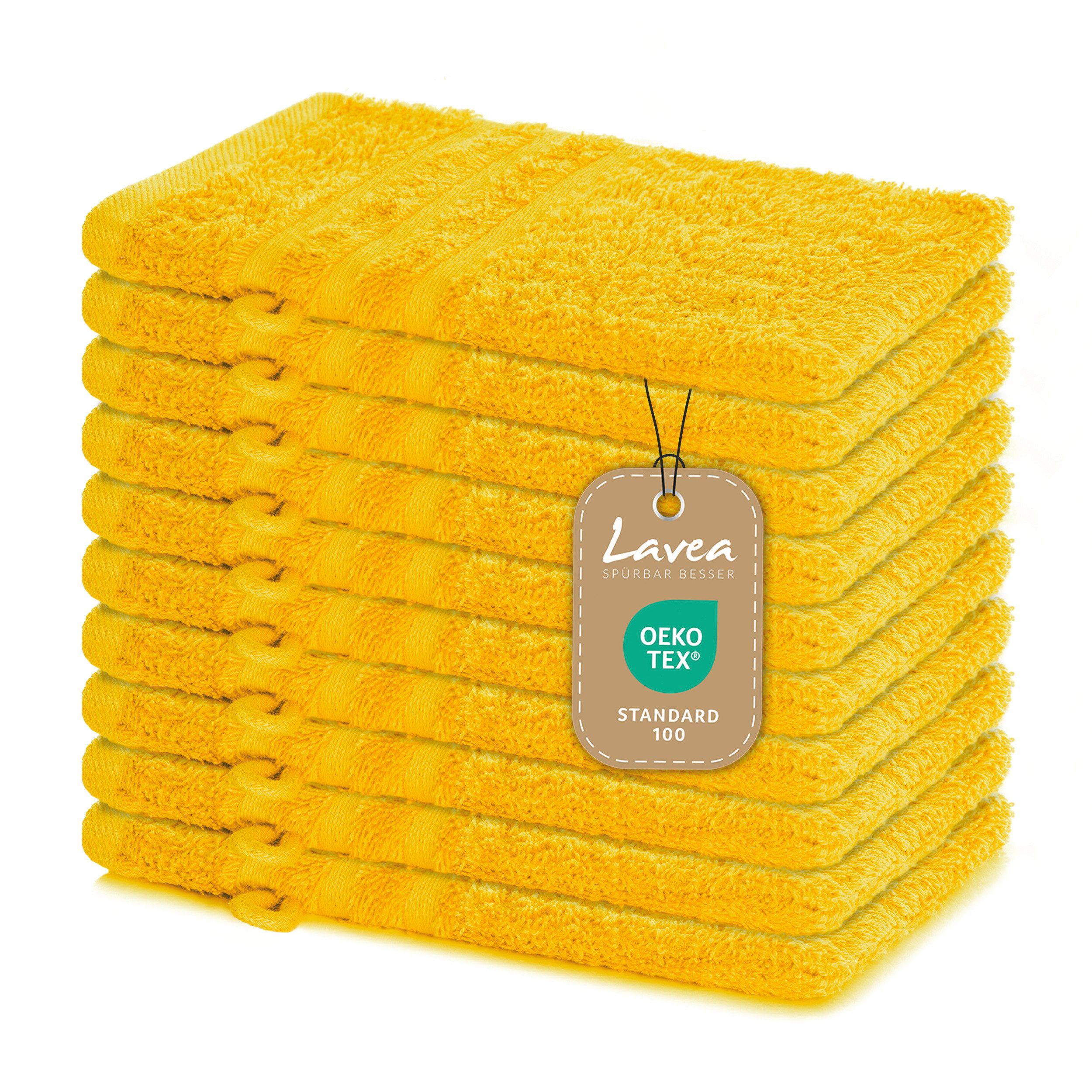 Lavea Handtuch Set Frottierserie Elena, Waschhandschuh - 100% Baumwolle (Se günstig online kaufen