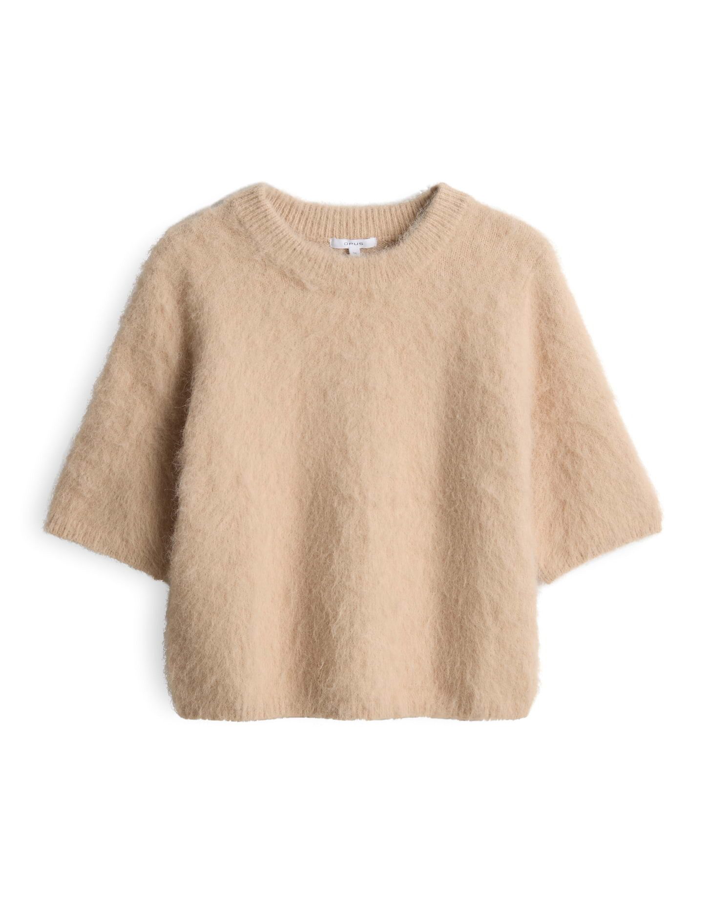OPUS Kurzarmpullover PLAUSH mit Wollanteil Halbarm, günstig online kaufen