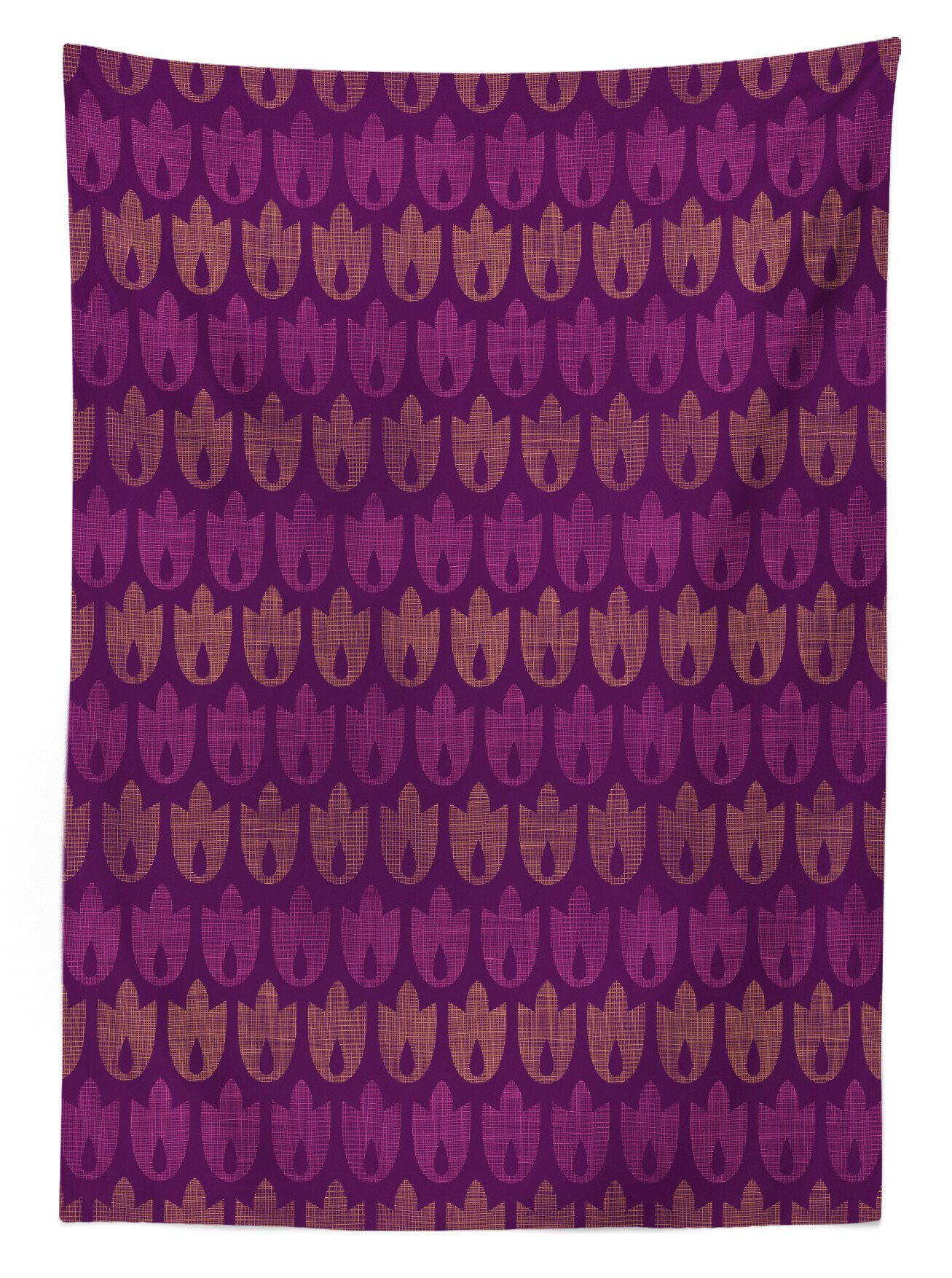 Abakuhaus Tischdecke Farbfest Waschbar Bereich Entwurf den Dunkelviolett Geometrische geeignet Tulpen Außen Für Farben, Klare