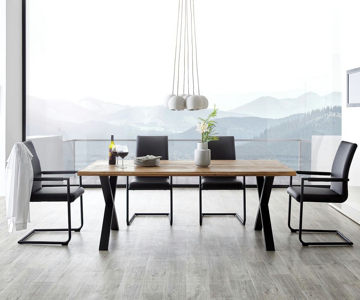 DELIFE Esstisch »Baumkante«, Eiche Natur 200x95x75 cm X ...