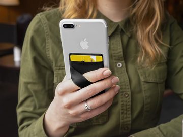 MyGadget Smartphone-Hülle 1 Fach Handy Kartenhalter + Fingerhalterung