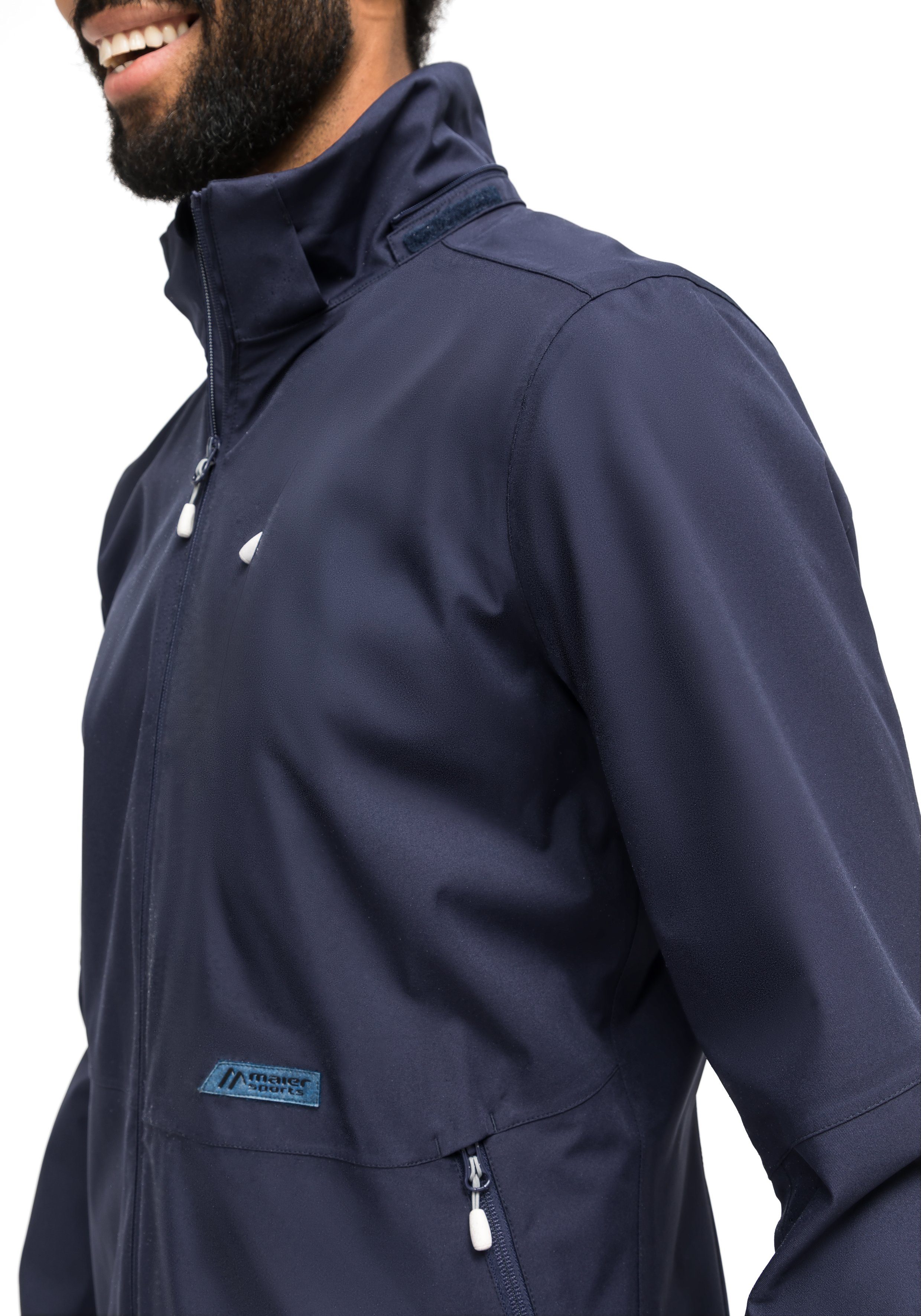 Maier Sports Funktionsjacke Clima Pro aus Sportliche dunkelblau M Outdoorjacke Material nachhaltigem 2.0