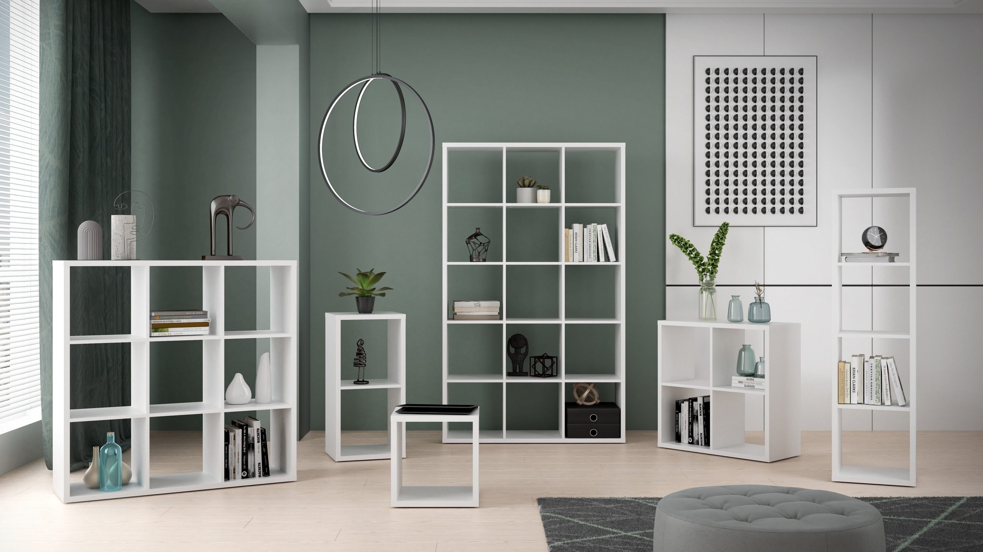 freiraum Regalwürfel MAURO, in Weiss - 39,5x39,7x32,9cm (BxHxT)