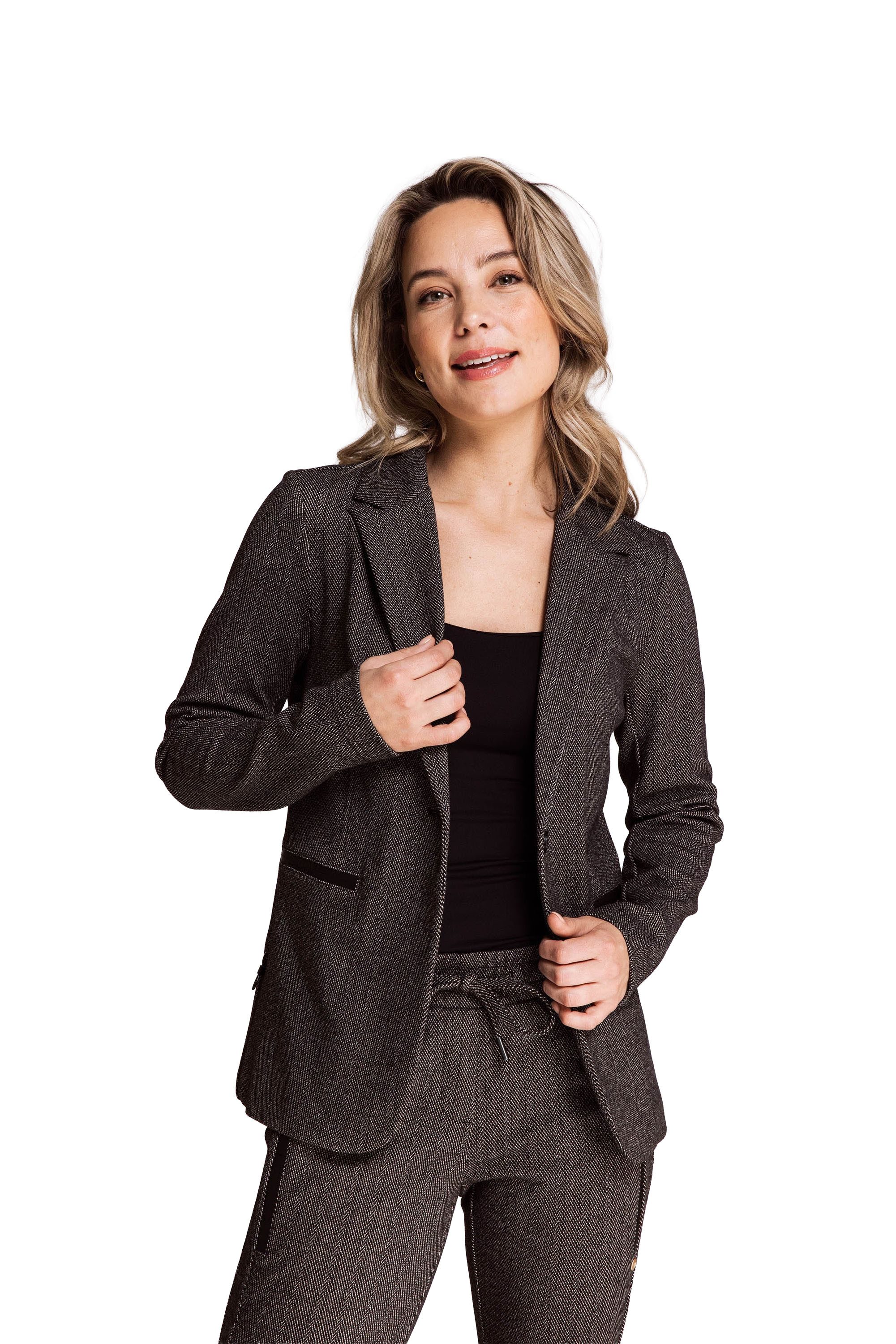 Jackenblazer ZHSALMA LONG HERRINGBONE