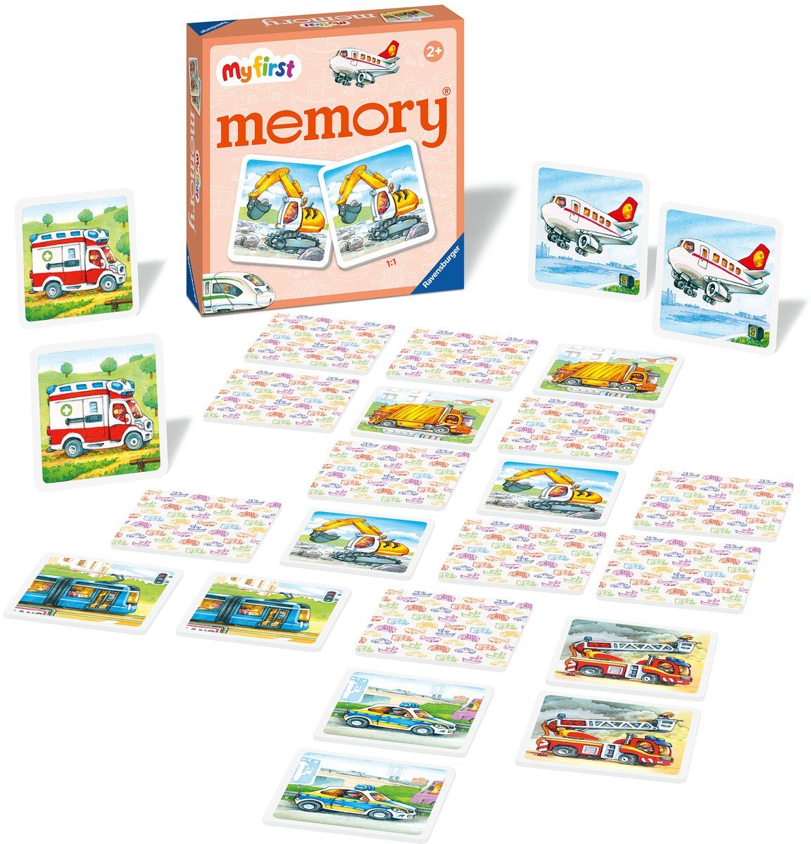 Ravensburger Spiel, Legespiel My first memory® Fahrzeuge, Made in Europe, FSC® - schützt Wald - weltweit