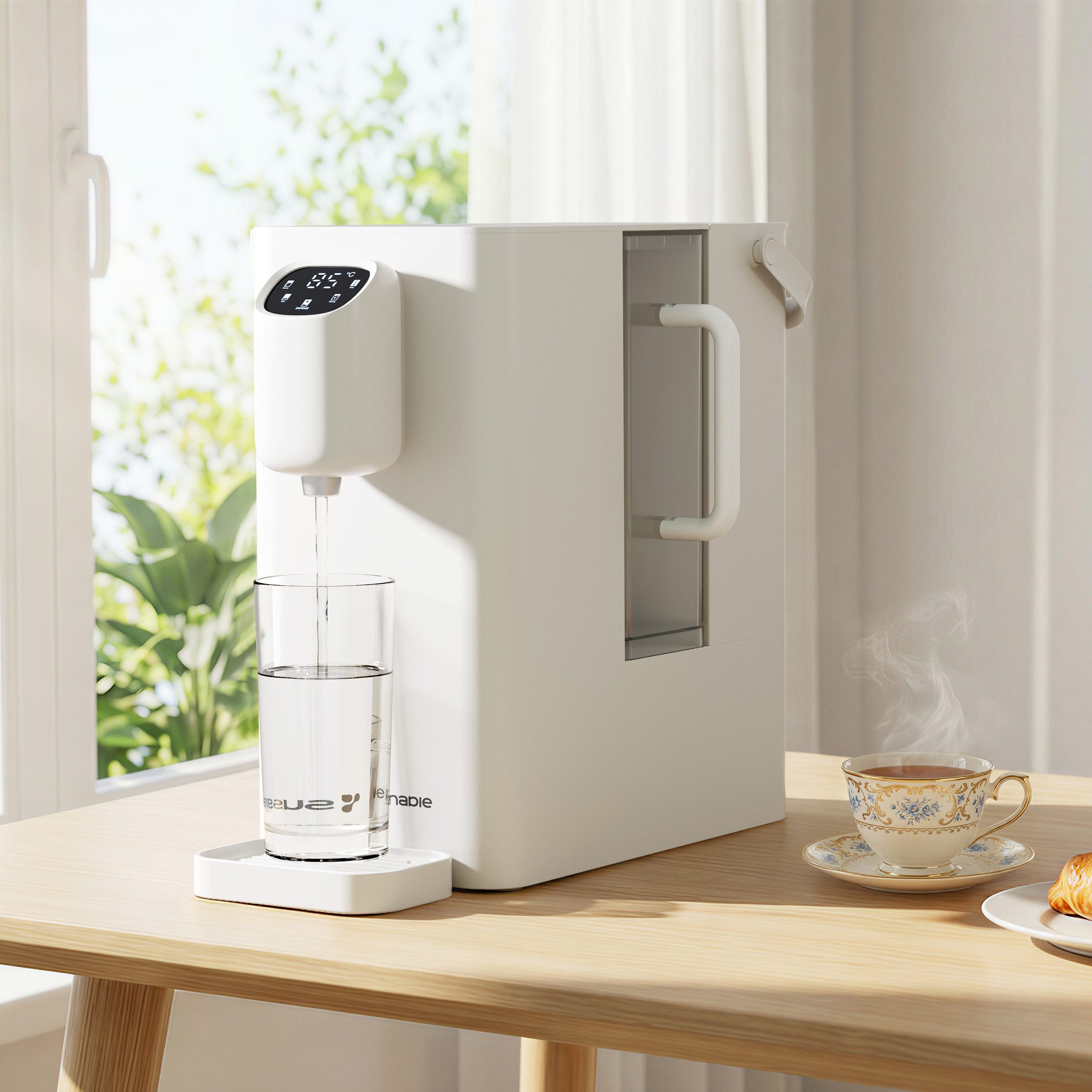 susgreenable Wasserfilter tragbarer Umkehrosmoseanlage Wasserreiniger SGIWDR04-W, Zubehör für 45°C - 100°C Trinkwasser Osmoseanlage, 4-in-1 Umkehrosmose Filter, 3:1 Rein zu Abfluss, 3 Sek. Heißwasser