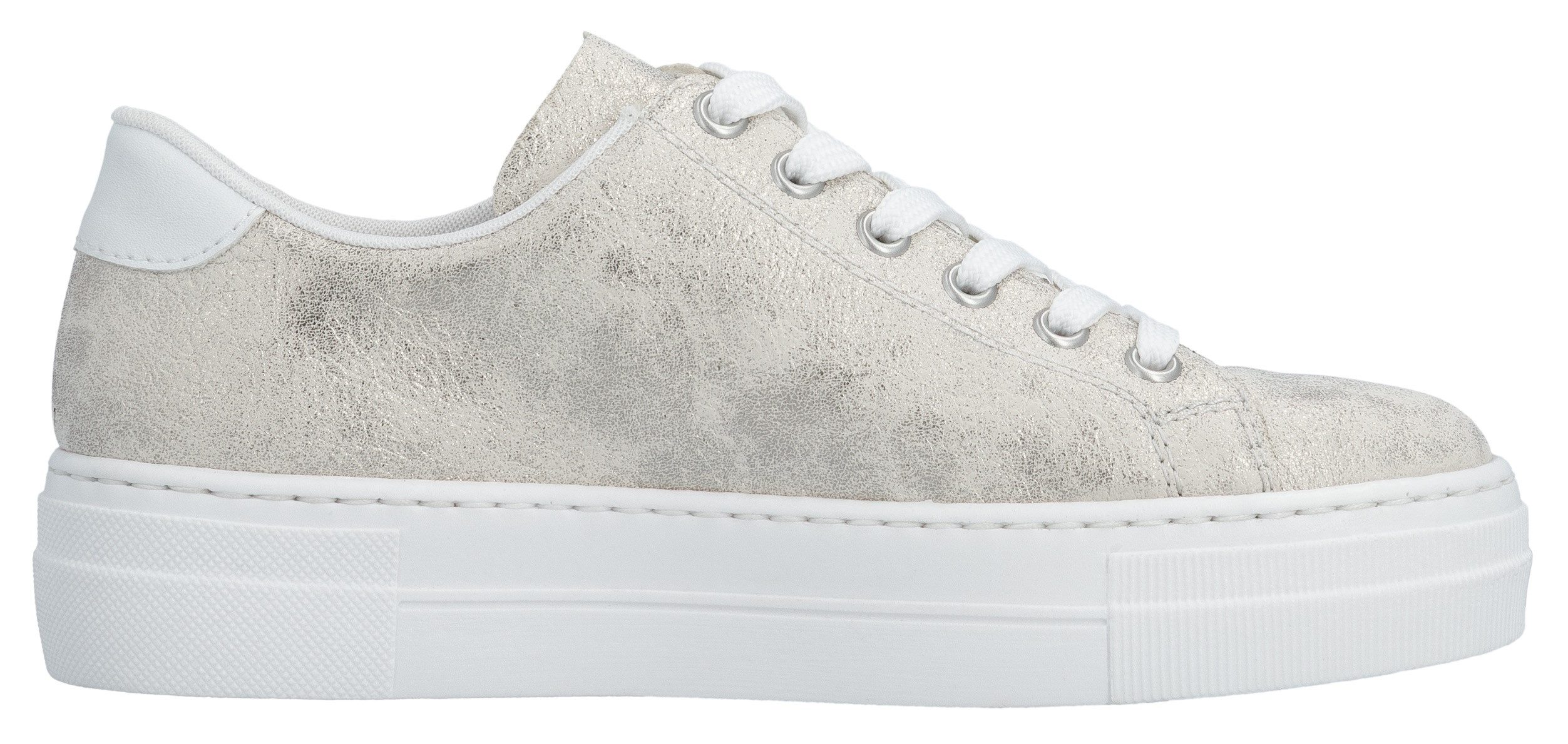 Rieker Sneaker, Freizeitschuh, Halbschuh, Schnürschuh mit Plateausohle