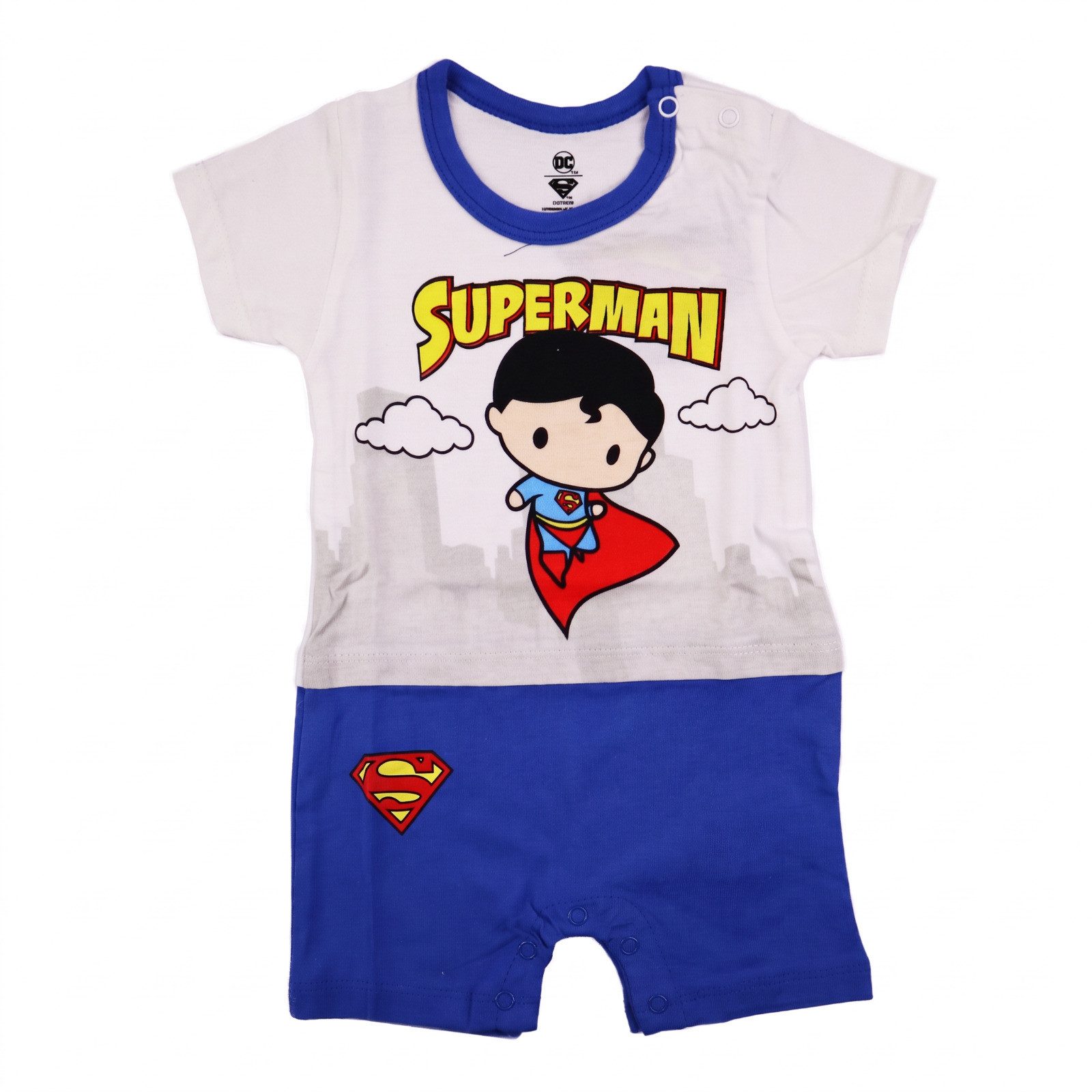 DC Comics Strampler DC Superman Baby Kleinkind kurzarm Body Strampler Schlafanzug Gr. 74