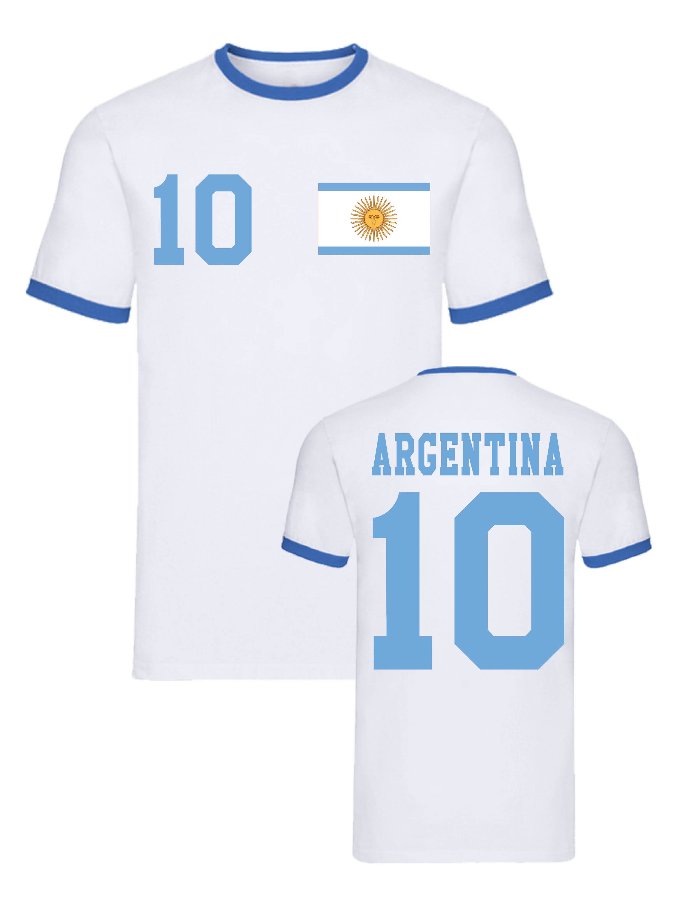 Youth Designz T-Shirt Argentinien Herren T-Shirt im Fußball Trikot Look mit trendigem Motiv