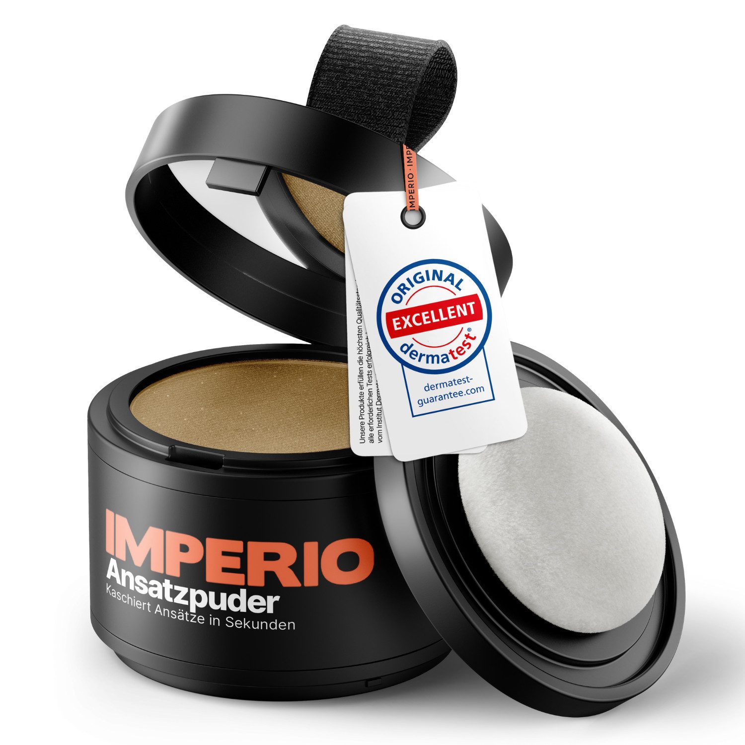IMPERIO Haaransatz-Farbpuder Ansatzpuder - Haar Concealer zur Haarverdichtung (Frauen & Männer) 4g