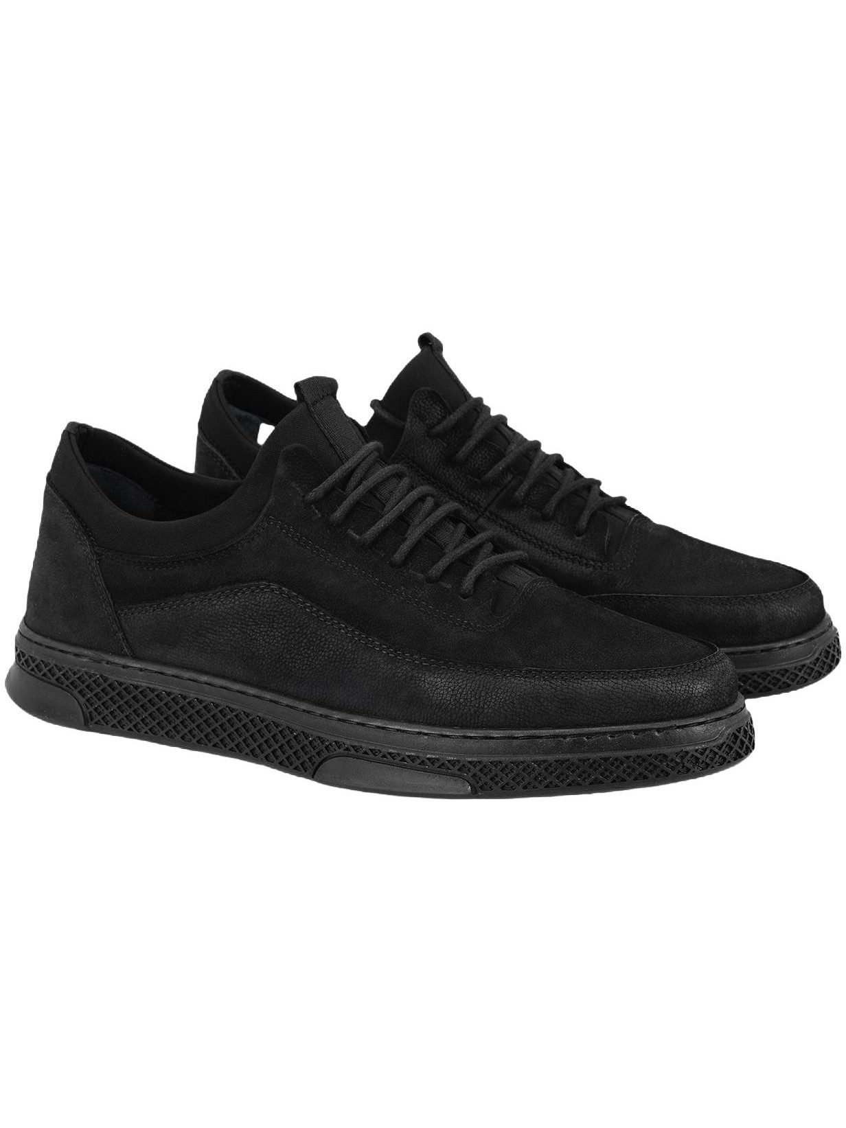 Herren-Freizeitschuhe aus Leder mit Schnürung – Gummisohle, flacher A Daunenschuh
