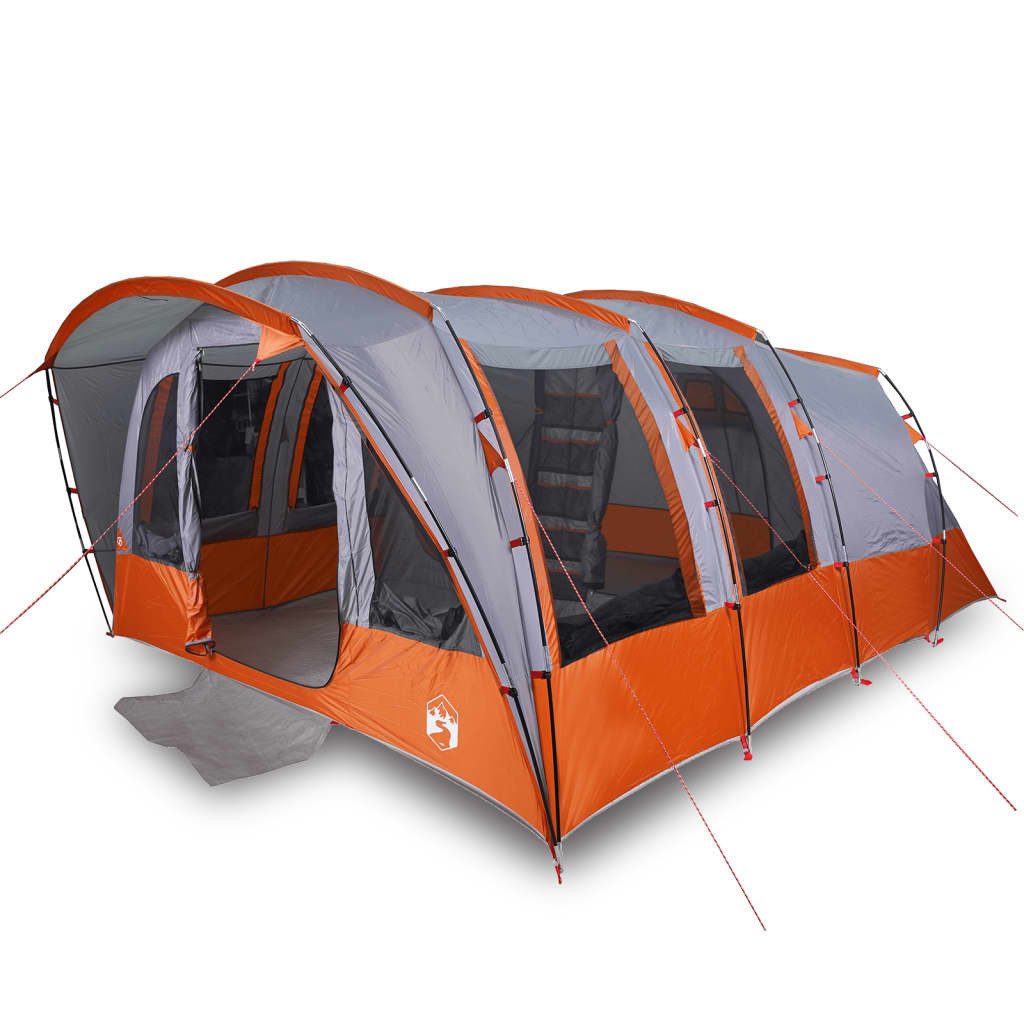 vidaXL Kuppelzelt NA Zelt Campingzelt Tunnelzelt Familienzelt 8 Personen Grau Wasserdich