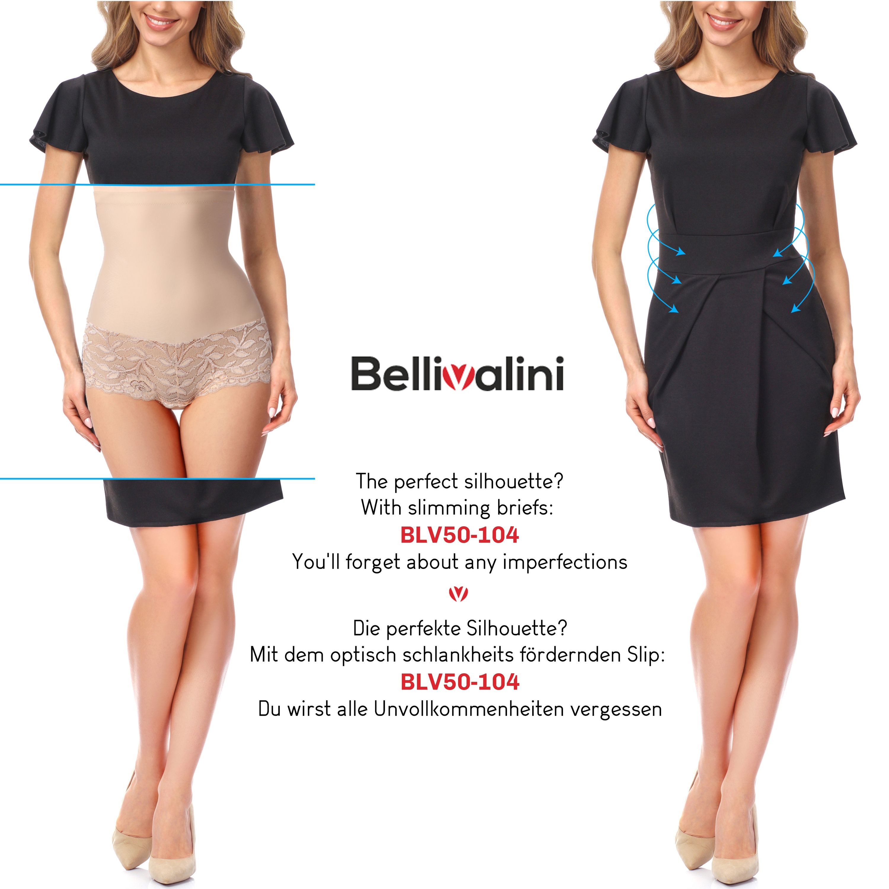 Bellivalini Slip Damen Mieder Slip figurformend Bauch Weg Effekt Shapewear BLV50-104 (1-St)