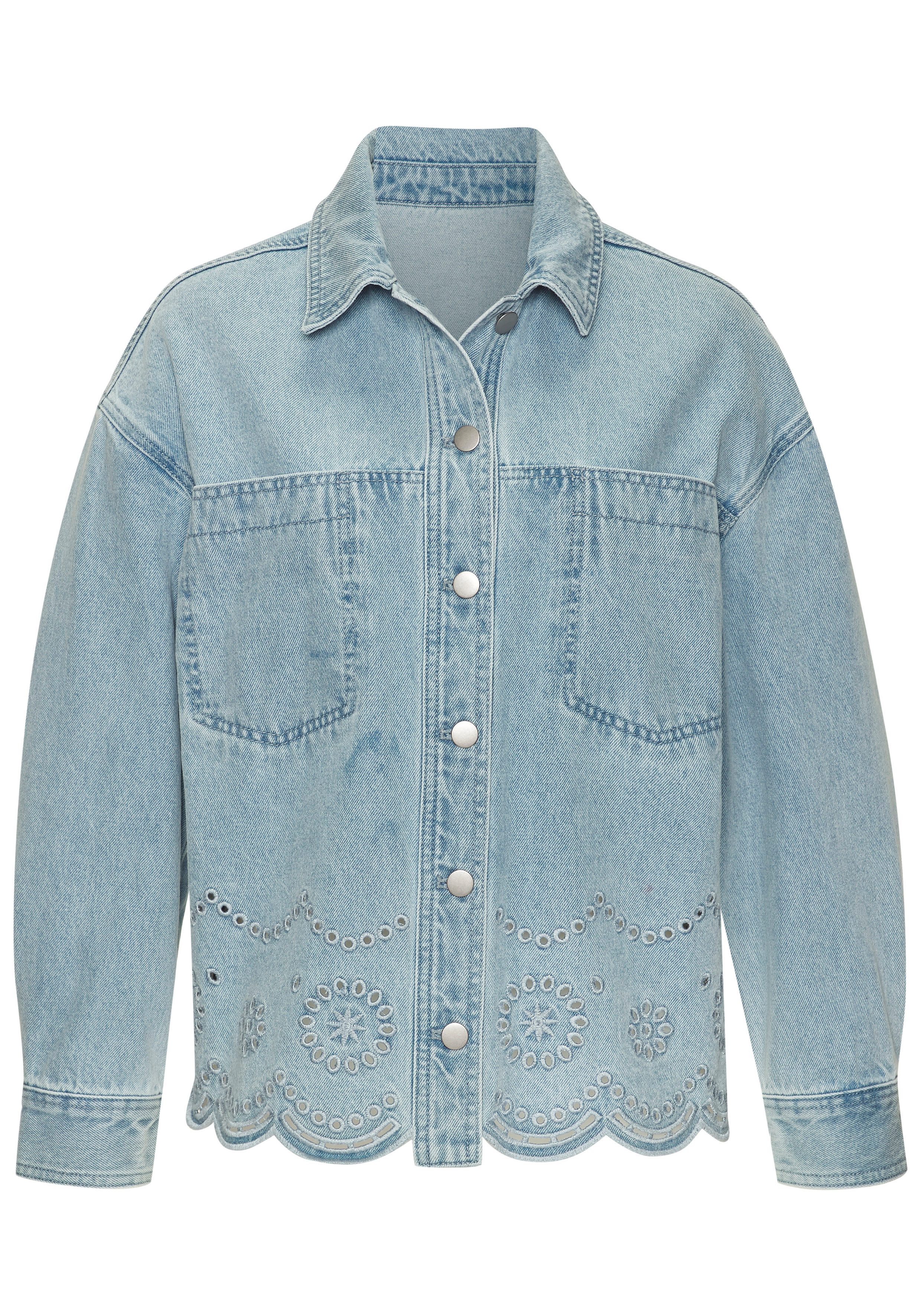 Buffalo Jeansjacke mit Stickereidetails. € 89,99