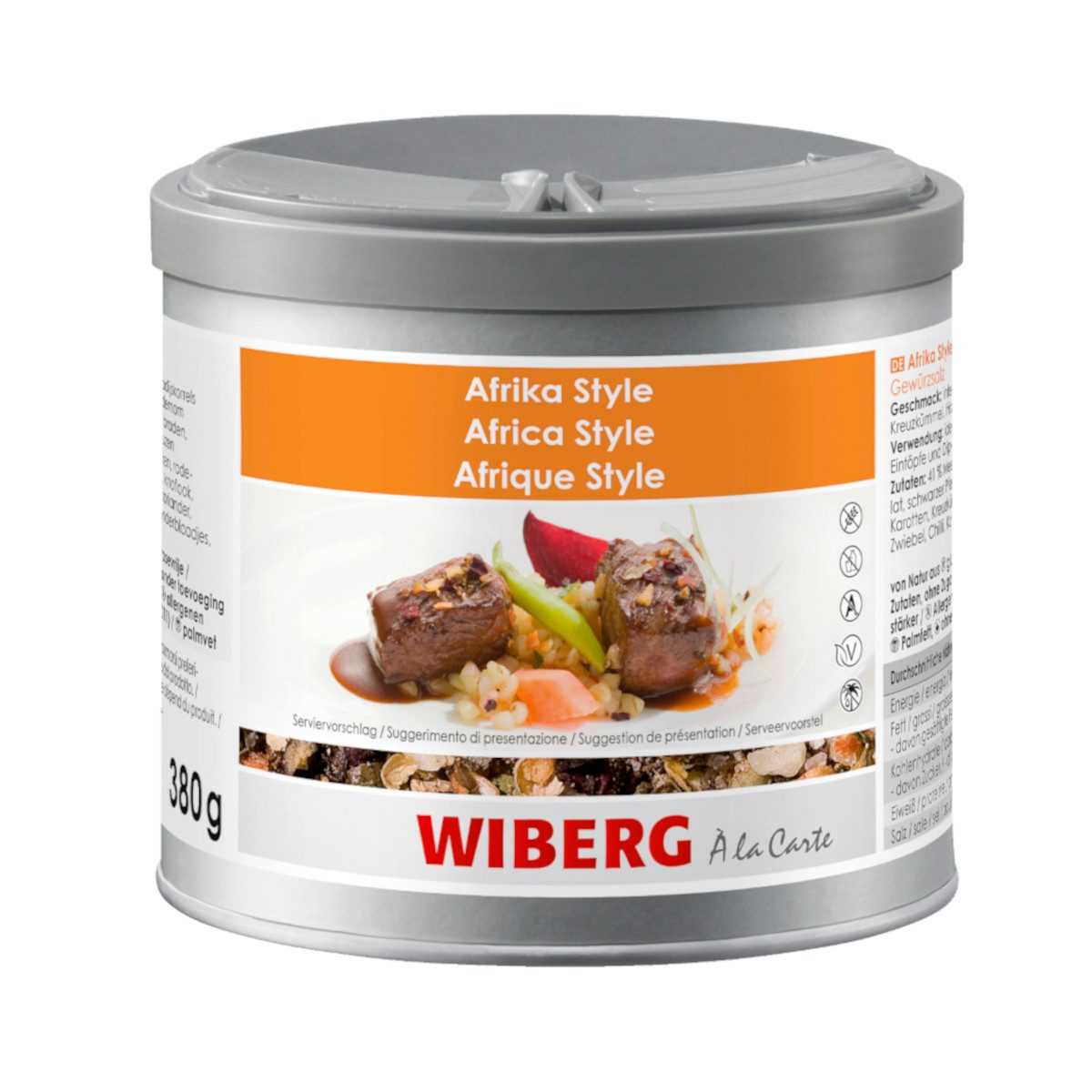 WIBERG Gewürz, Wiberg Afrika Style Gewürzsalz aromatische Mischung Packung 380g