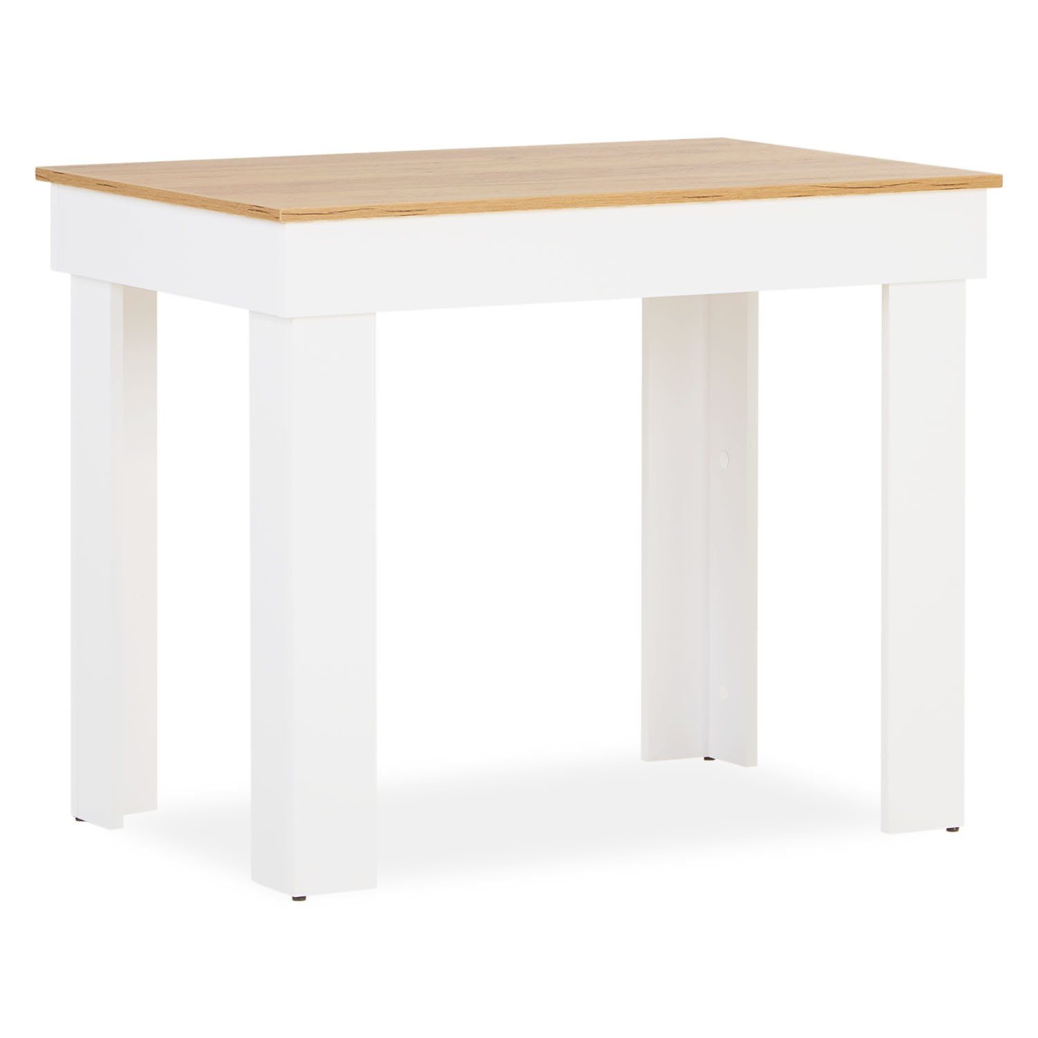 Homestyle4u Esstisch Tisch 90x60 cm Weiß Eiche Wohnzimmertisch (kein Set)