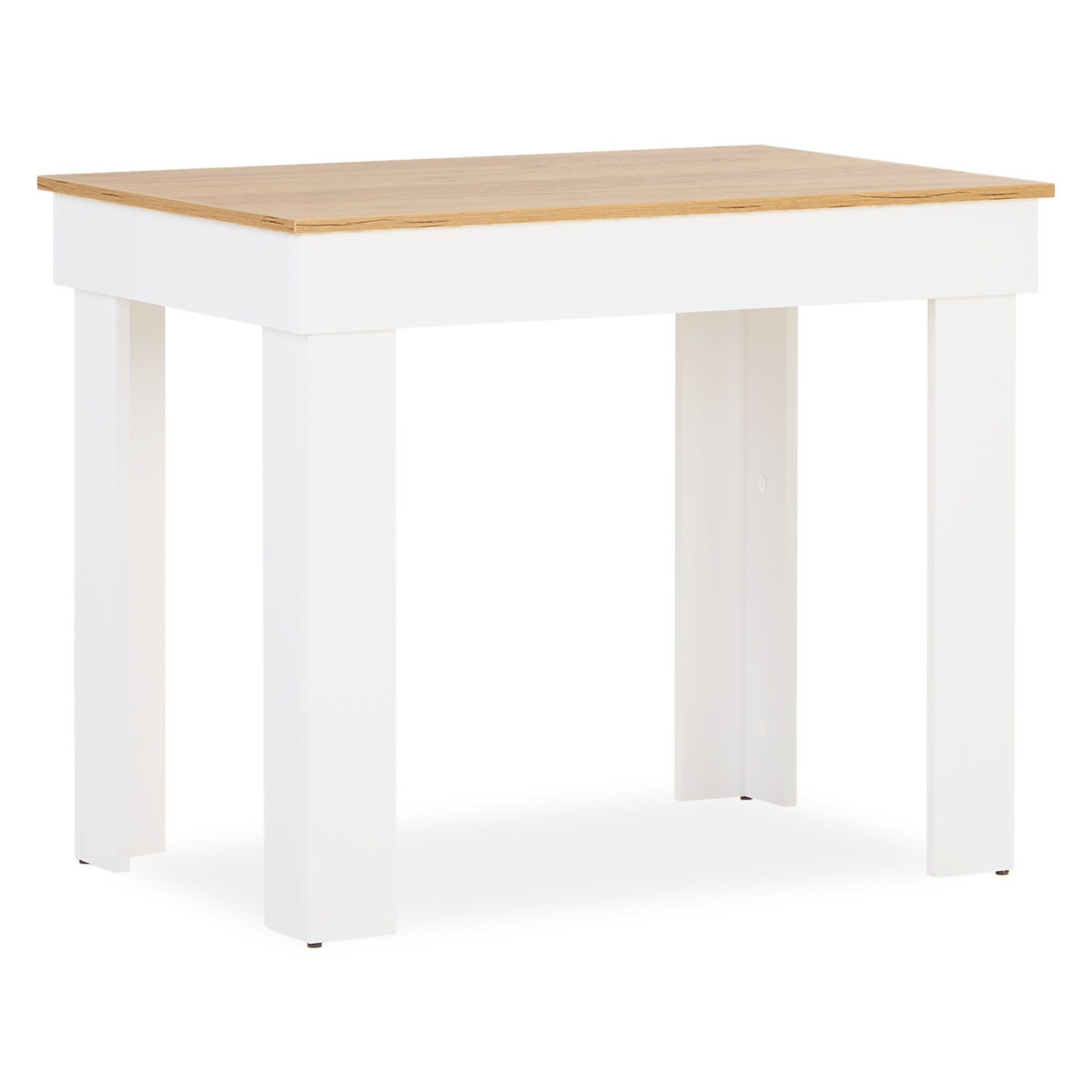 Homestyle4u Esstisch Tisch 90x60 cm Weiß Eiche Holz Wohnzimmertisch klein K günstig online kaufen