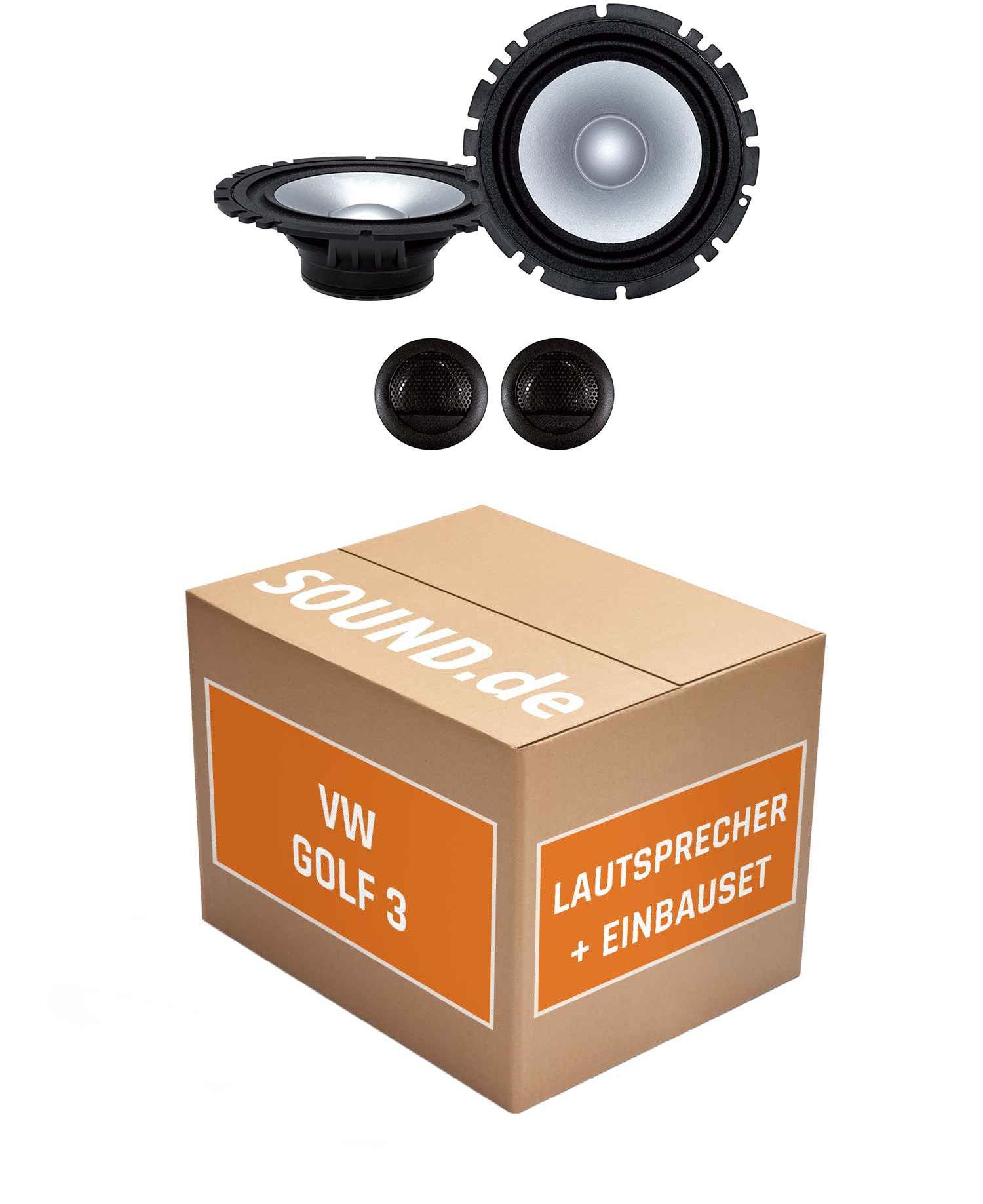 JUST SOUND best choice for caraudio Lautsprecher Armaturenb. Alpine SXE-1750S VW Golf 3 Kompakt 4/5türig Auto-Lautsprecher (45 W)