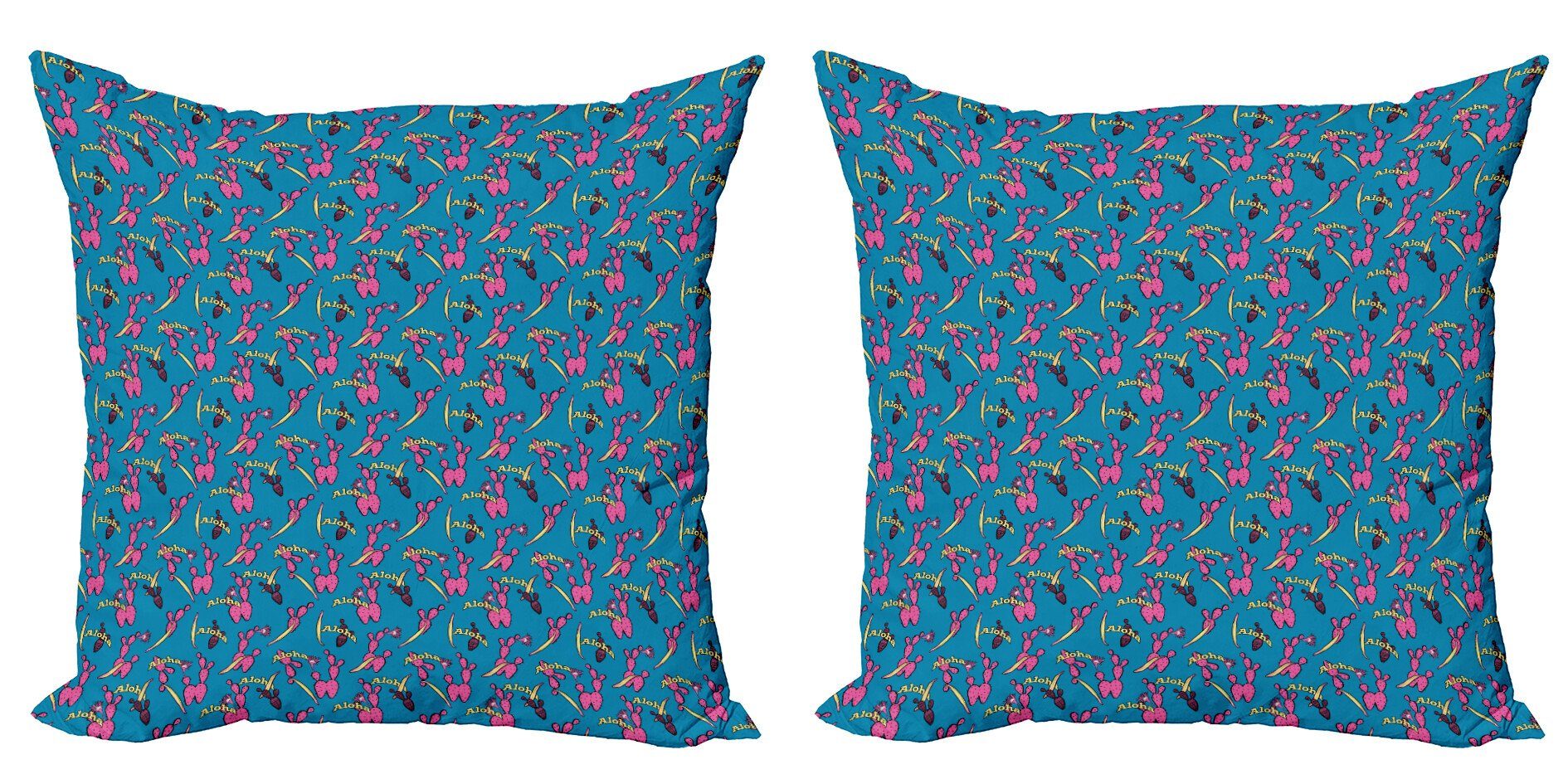 Spiky Doppelseitiger (2 Modern Abakuhaus Kissenbezüge Accent Bunte Muster Aloha Kaktus Digitaldruck, Stück),