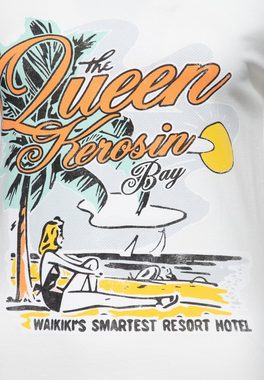 QueenKerosin Print-Shirt Queens Bay (1-tlg) mit vintage Front Print