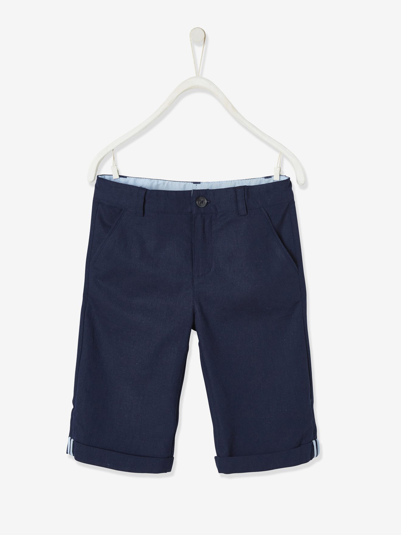 vertbaudet Shorts Festliche Jungen Shorts, Bundweite verstellbar Bundeweite verstellbar