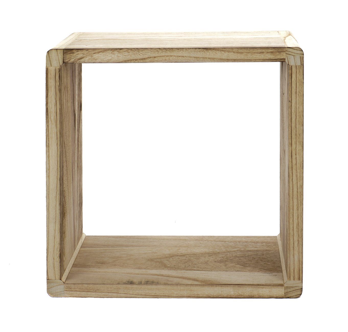 Bubble-Store Standregal Holz Bodenregal, 3 Set 3er Regale Cube Größen Natur in 3-tlg., verschiedenen Würfelregal