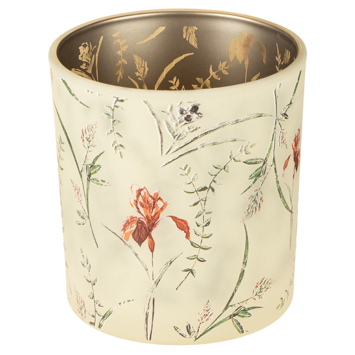 Florists Products Windlicht Deko Windlicht mit Blumenmotiv aus Glas für stilvolle, 4 Stück