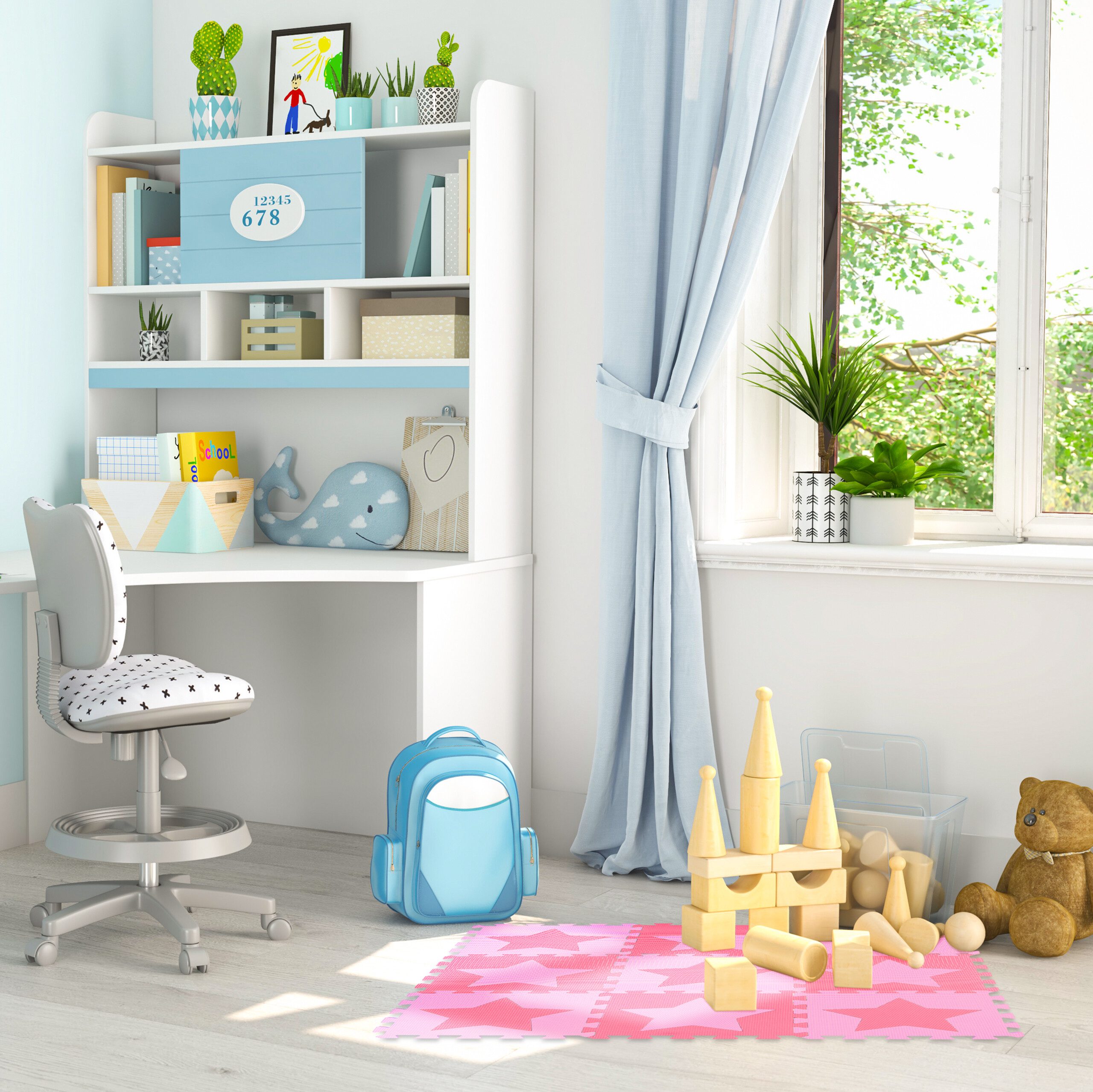 relaxdays Spielmatte Puzzlematte Sterne, Rosa-Pink günstig online kaufen