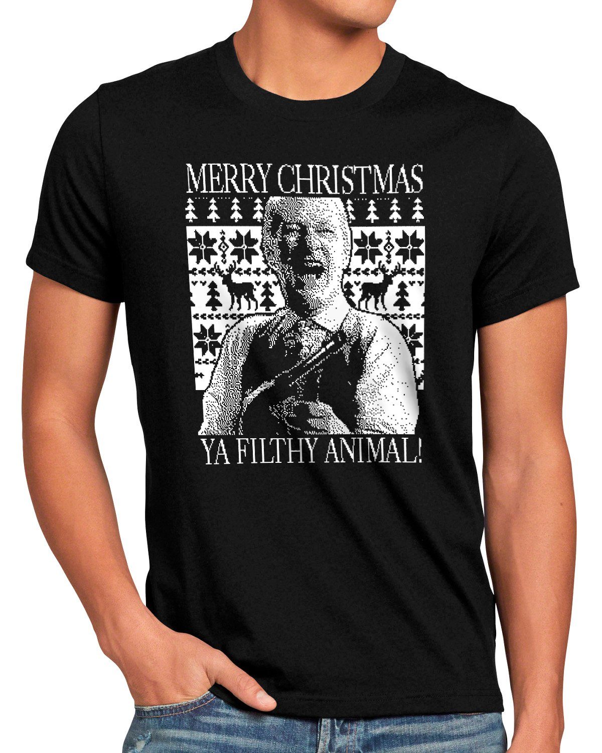 style3 Print-Shirt Allein zu Haus Kevin Weihnachten Weihnachts Pullover ugly sweater pulli