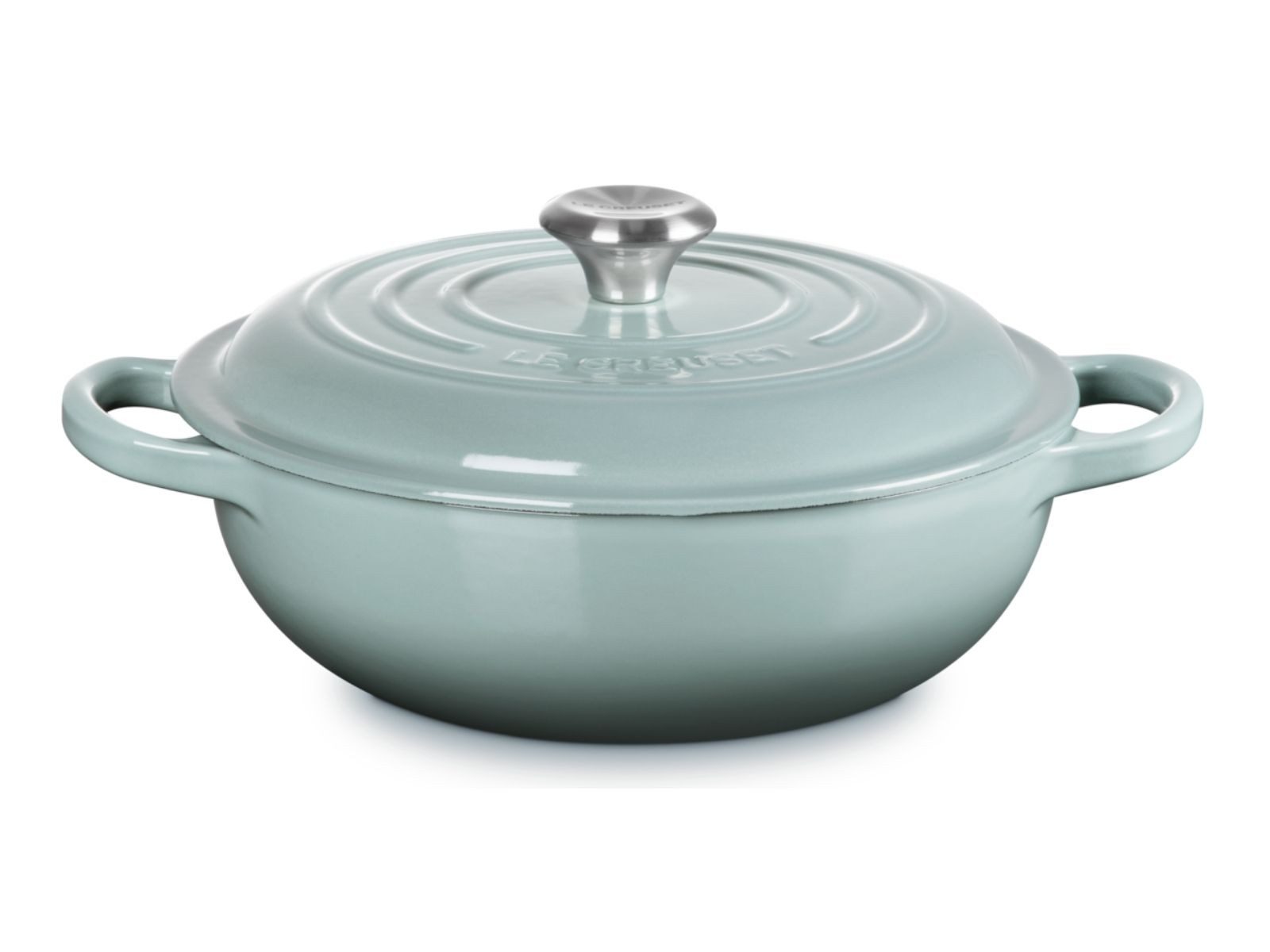 LE CREUSET Bräter Stew Pot Signature rund sea salt 22cm, Emailliertes Gusseisen
