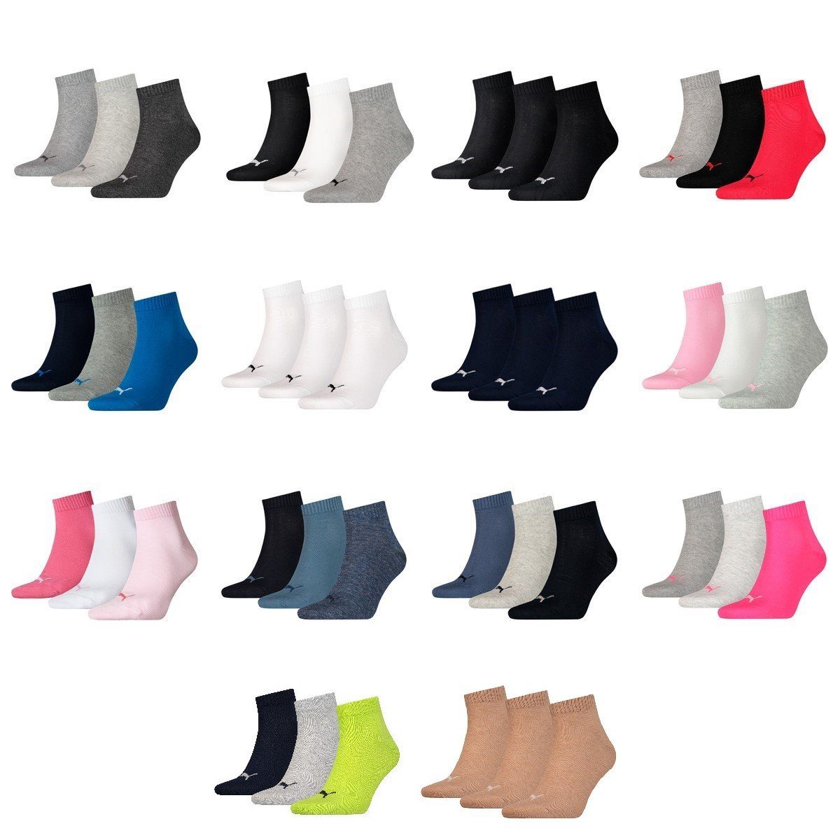 PUMA Kurzsocken PUMA UNISEX QUARTER PLAIN 3P günstig online kaufen